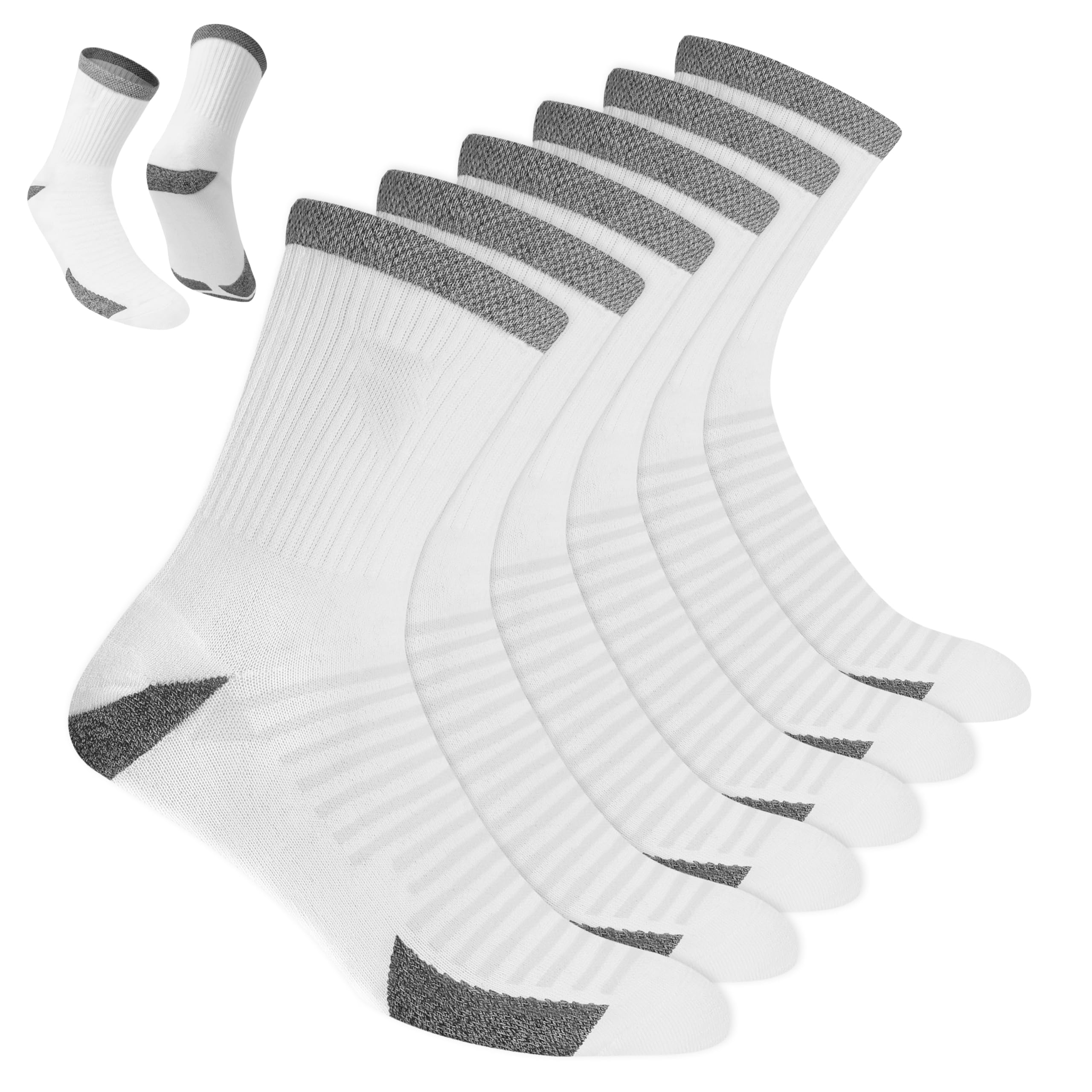 BLITZSOX Calzini Sportivi Uomo da Corsa Imbottiti Traspiranti Cotone Calzini Corti, Confezione da 6
