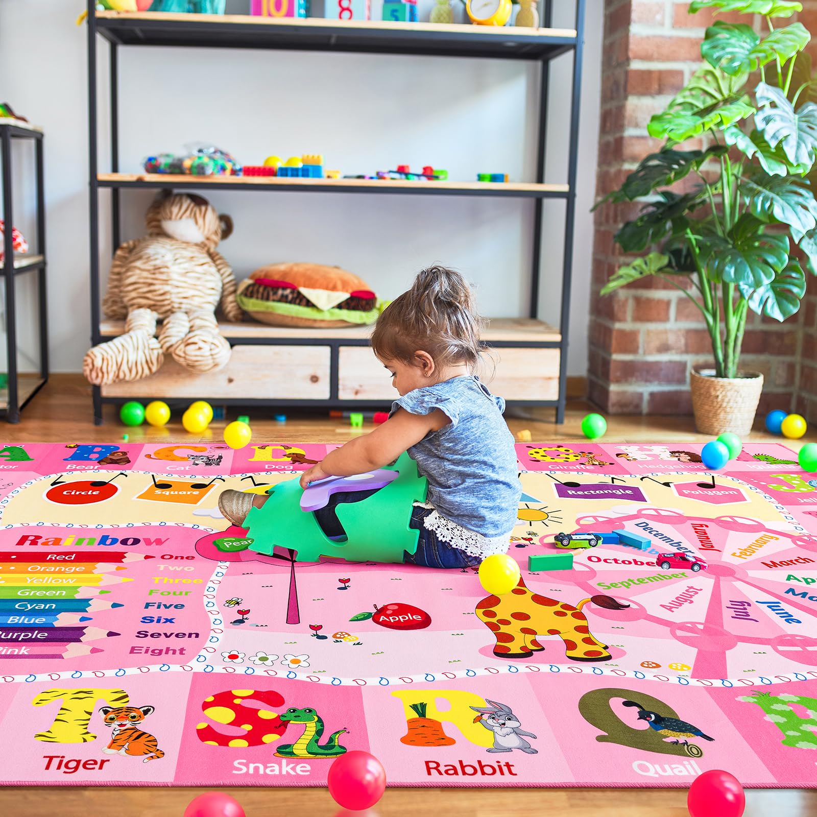 Alfombra De Juegos Educativa De 120x80 Cm Para Niños – 5 Diseños De Oriate Para Sala De Juegos Y Dormitorio
