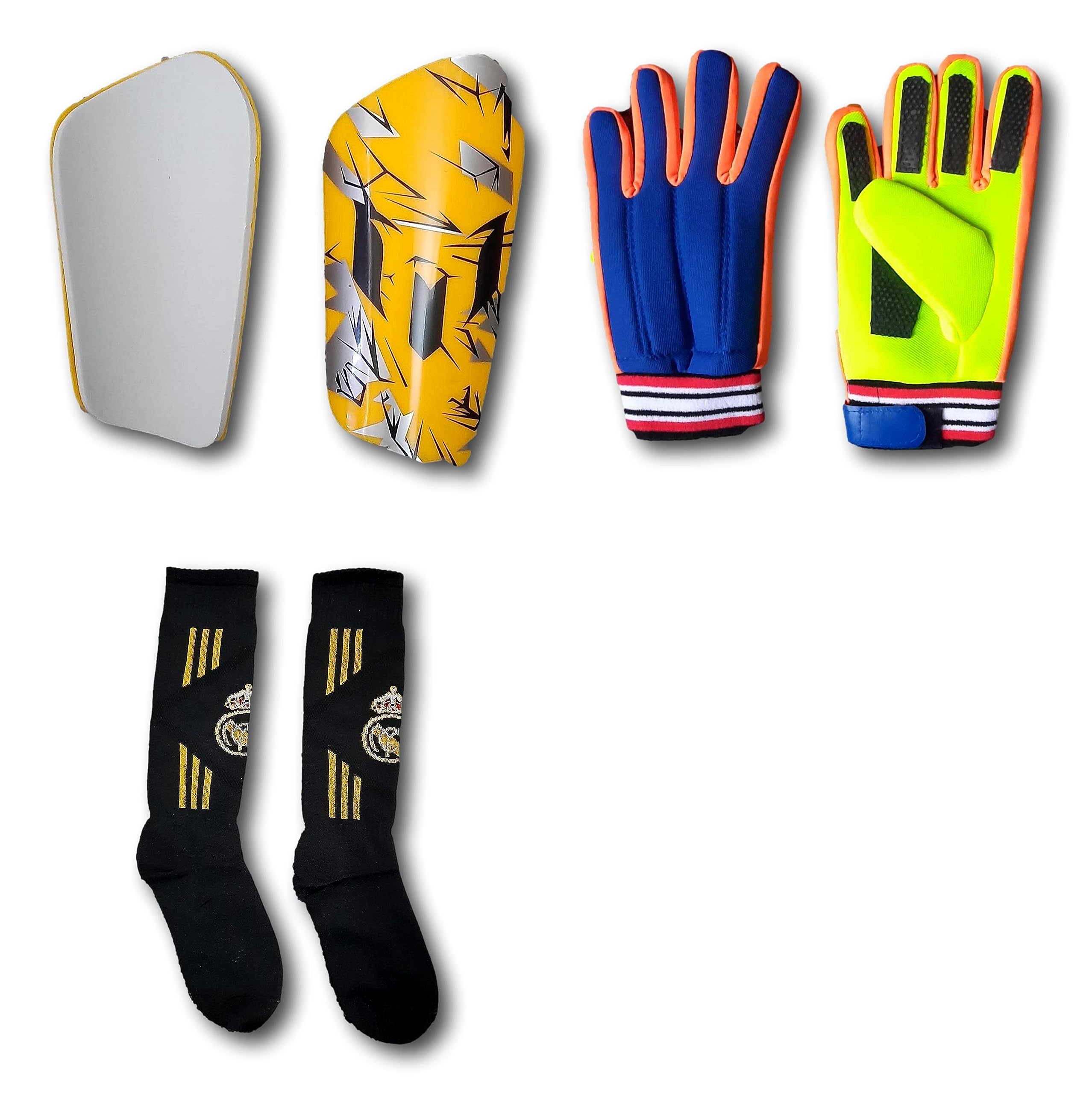 Ultimate Football Combo for Young Stars: Shin Guard, Socks, and Goalkeeper Gloves (Ages 8-12) (B0CD2GH3GD) Amazon Price History, Amazon Price Tracker