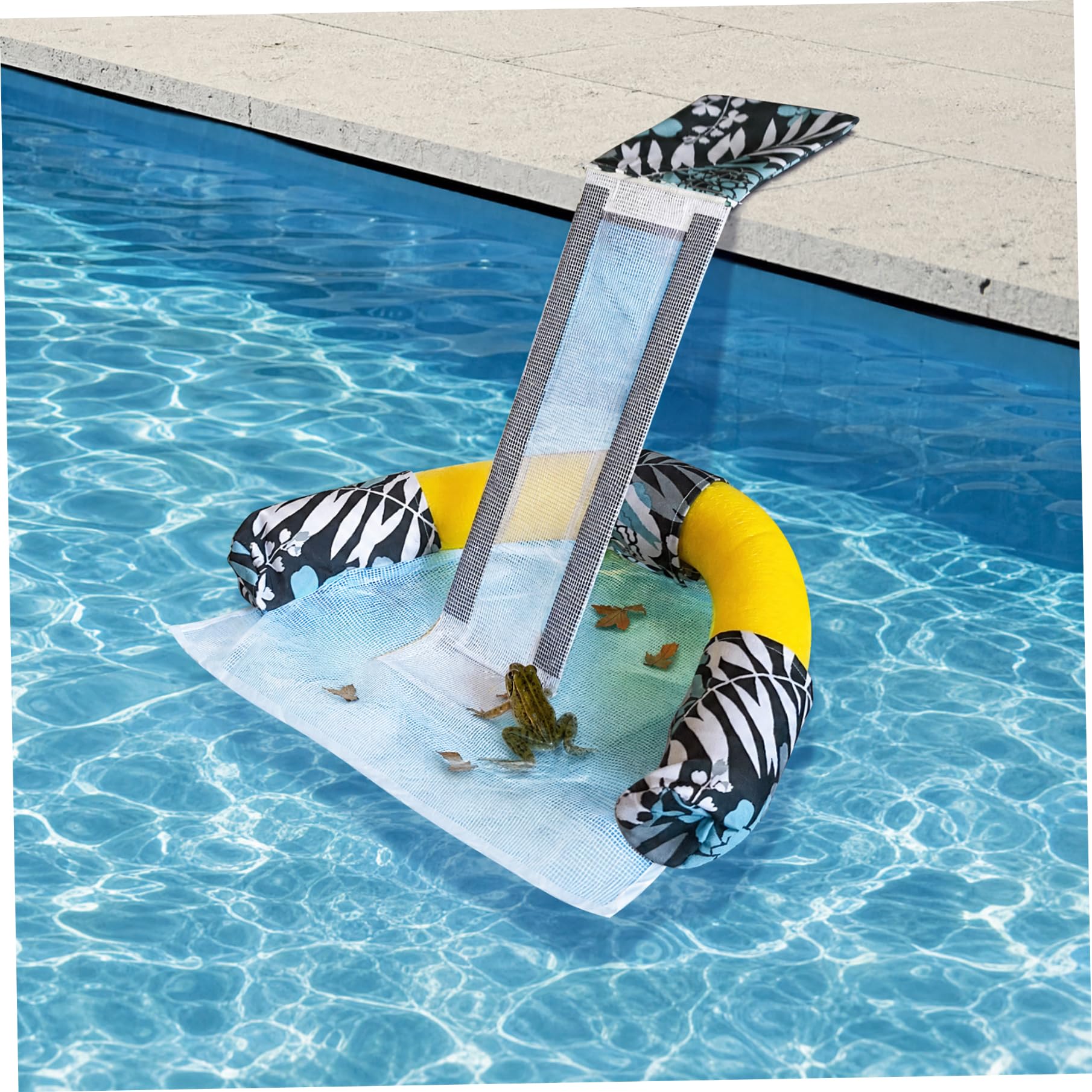 Entenrampe für Pool, Mesh-Pool, Tierfluchtrampe und Blattskimmer, Doppelfunktion für Frösche, Vögel, Enten, Eidechsen und mehr