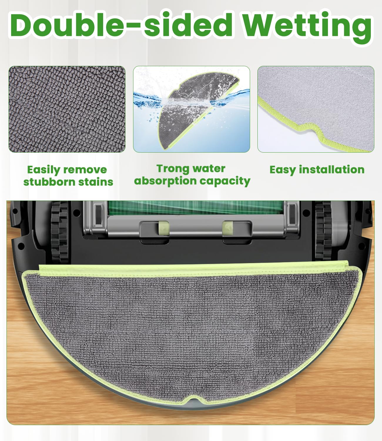 Recambios Repuestos para iRobot Roomba 205 Aspiradora, Accesorios para Roomba 205 Serie, 1 Cepillos de Rodillo, 4 Paños de Fregona, 4 Cepillos Laterales, 4 Filtro HEPA, 1 Destornillador — view 4