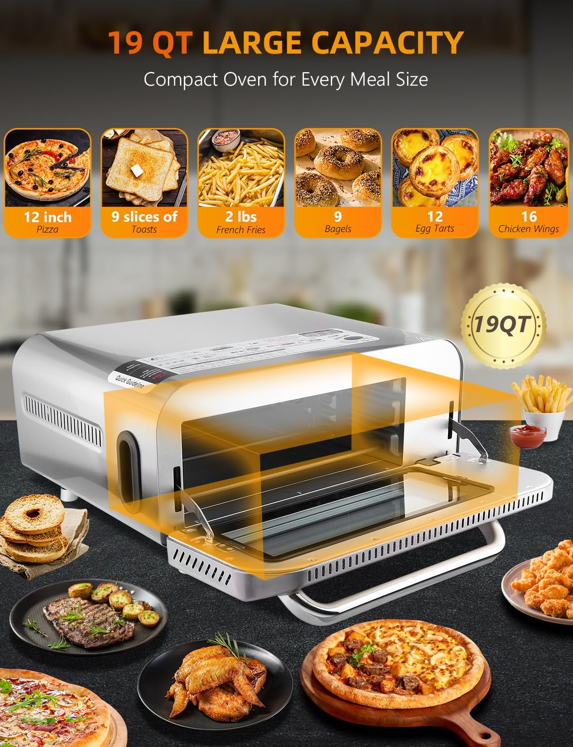 Homtone Pizza Oven: Versatile Cooking with Large Capacity