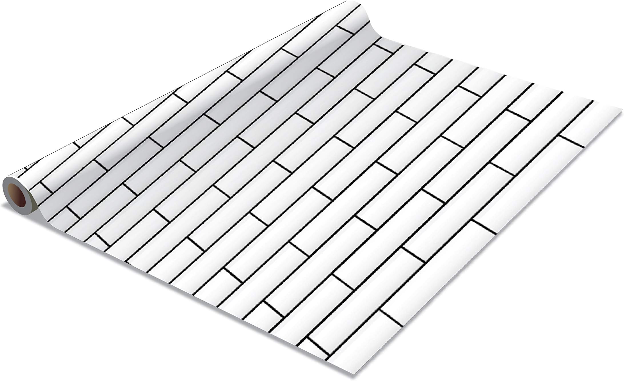Simplify Shelf/Draw Liners for Drawers,Covering Books,Arts & Crafts - Subway Tile White - Pack of 2-30 SQ. FT