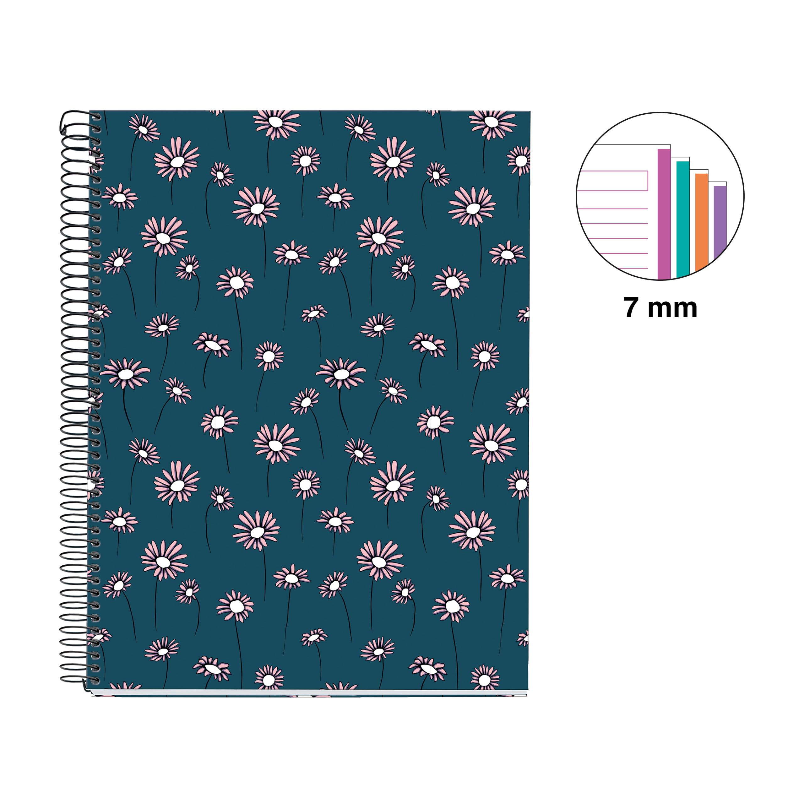 Miquelrius, Notebook A4 (210 x 297 mm), Horizontal Stripes 7 mm, 120 Sheets of 70 g/m², Cardboard Cover, 4 Colour Stripes - Image 2