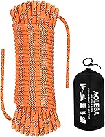 AOLEBA 8.5mm Static Climbing Rope - CE Certified 17.4kN Strength, Low Elongation for Rock Climbing, Rappelling, Rescue, Escape - 32-230ft