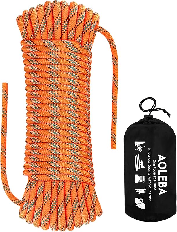 8.5mm Static Climbing Rope, Outdoor Rock Climbing Ropes, Heavy Duty Rappelling Rope for Fire Rescue, Escape, 10M(32Ft) 20M(64Ft) 30M(96Ft) Ice Climbing Equipment & Parachute Accessories