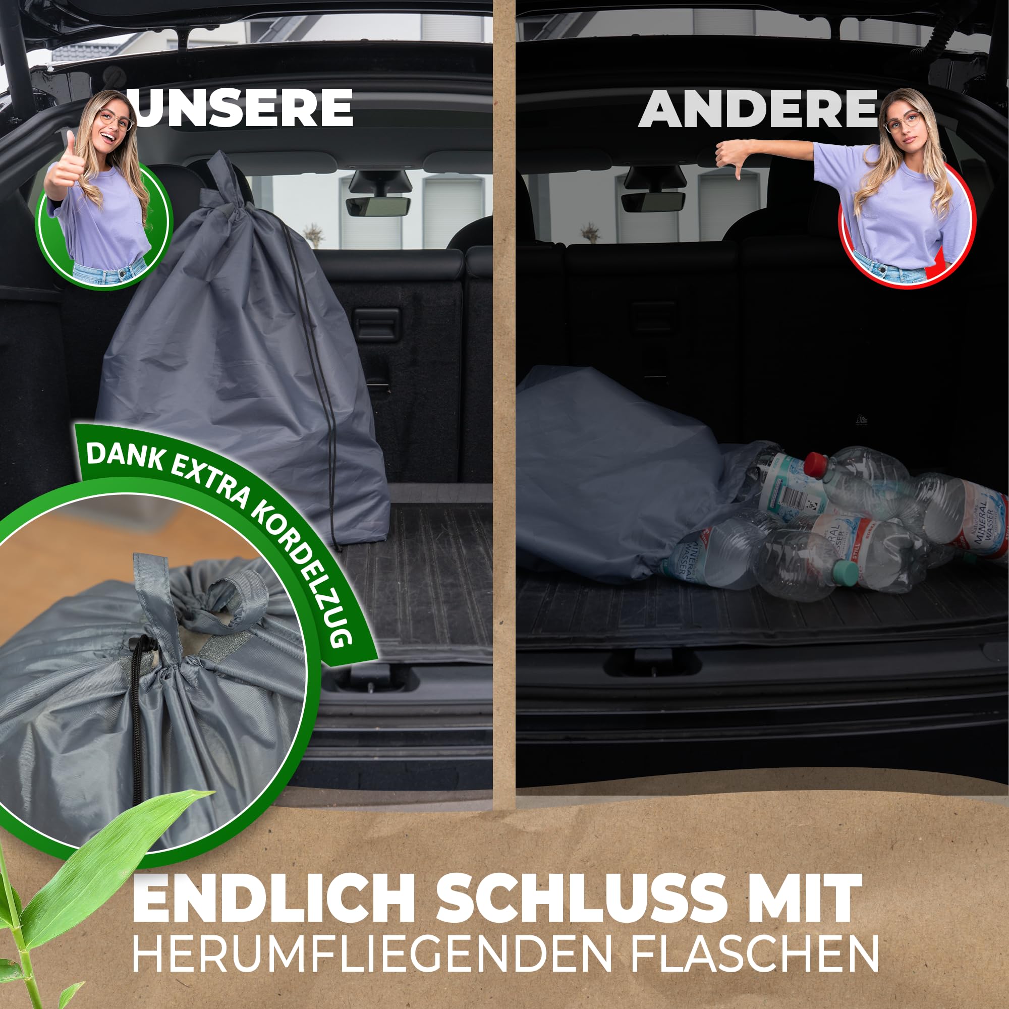 COTTARA® Récipient De Collecte De Bouteilles Consignées Avec Couvercle