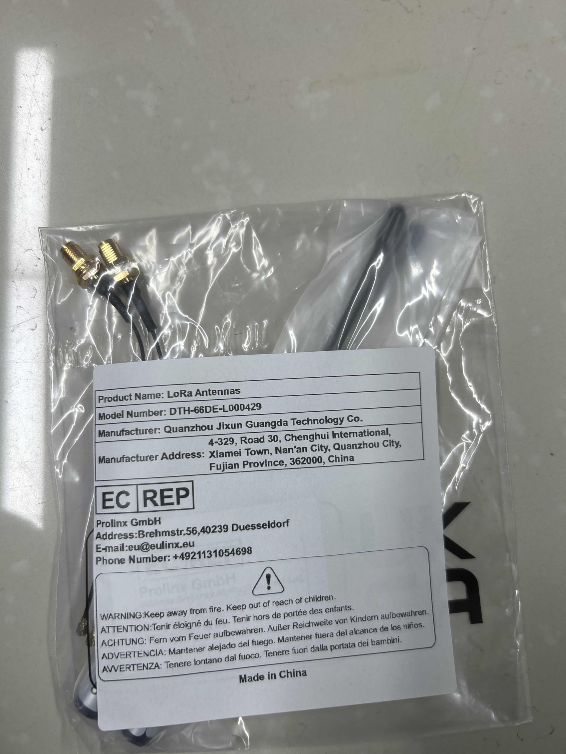 Confezione da 2 antenne 868 MHz, guaina da 10 dBi per antenna Mesh tastic LoRa Long Range Soft Whip, 17 cm, connettore Omni SMA nero
