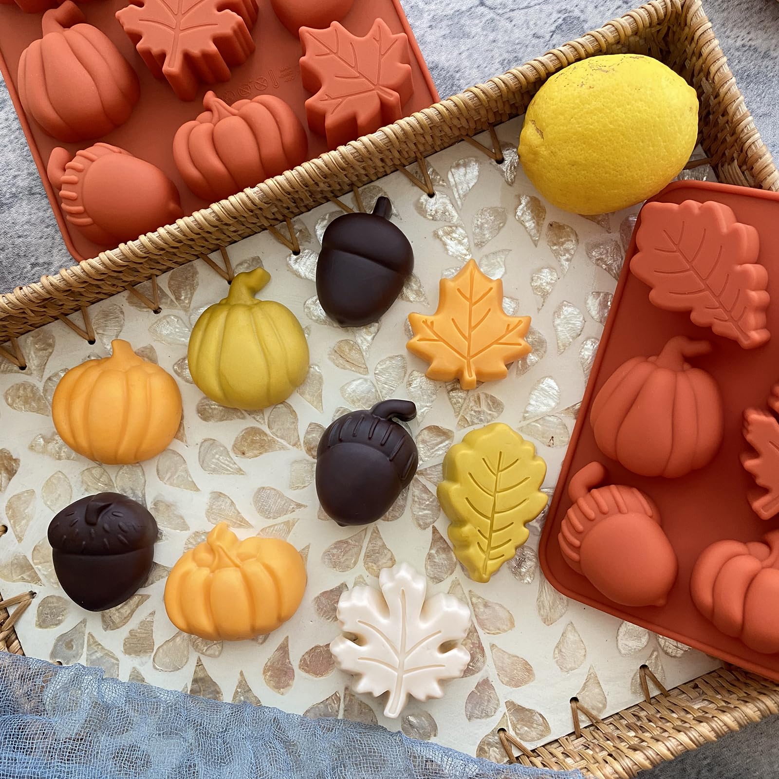 Molde De Chocolate Molde De Silicona Para Postres De Otoño Hojas