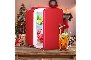 Simple Deluxe 4L/6 Can Thermoelectric Mini Fridge in Vibrant Red