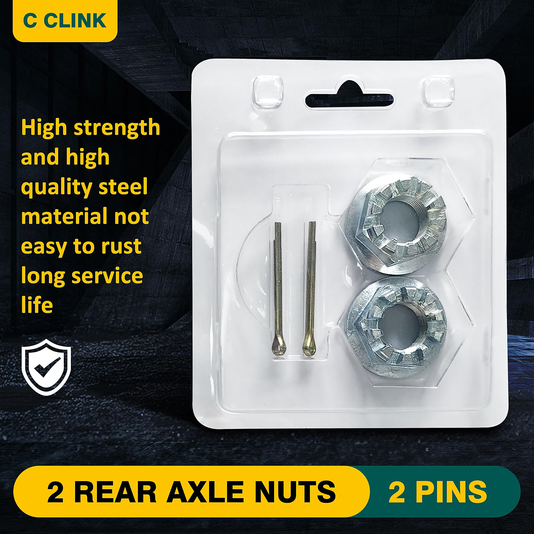 Set Of 2 Rear Axle Castle Nuts & Pins For Honda Sportrax 400 / TRX400EX 1999–2008