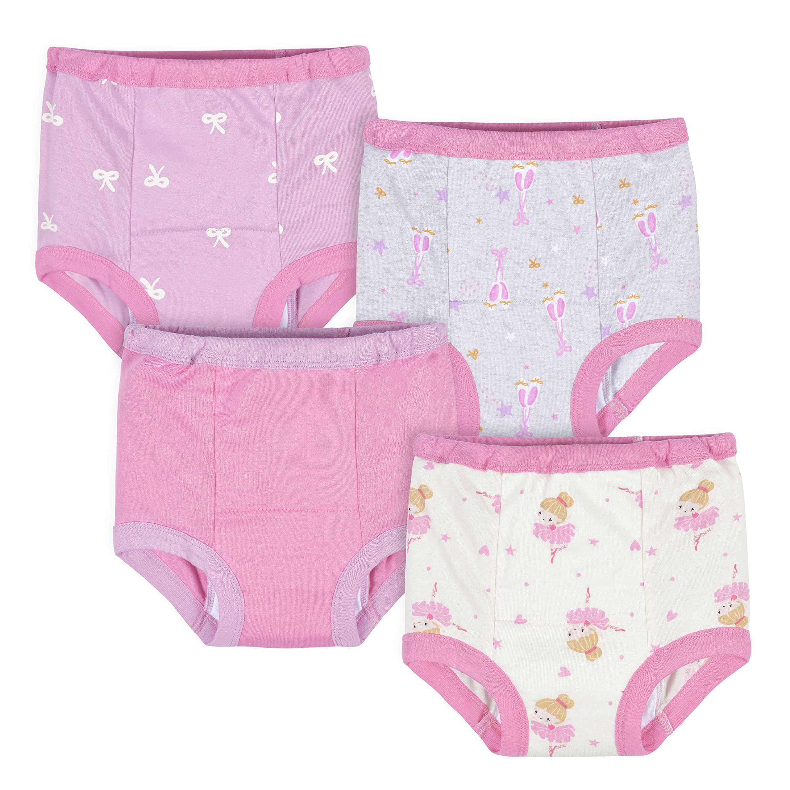 Gerber baby-girls Infant Toddler 4 Pack Potty Training Pants Underwear