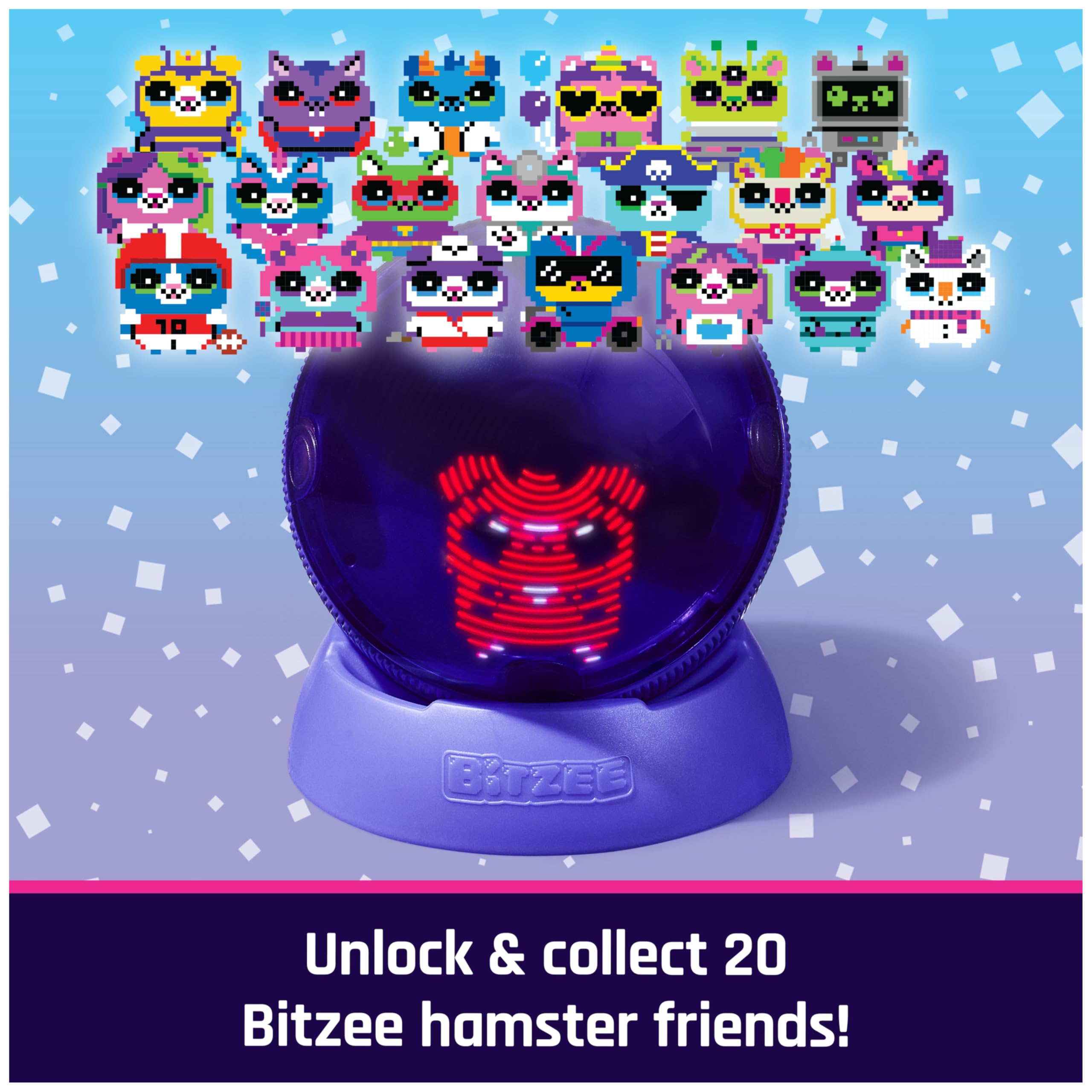 Hamster Ball Interactive Toy with Over 20 Hamsters Inside, Rolls & Reacts to Touch, Digital Pet Kids Toys for Girls & Boys Ages 5 and up