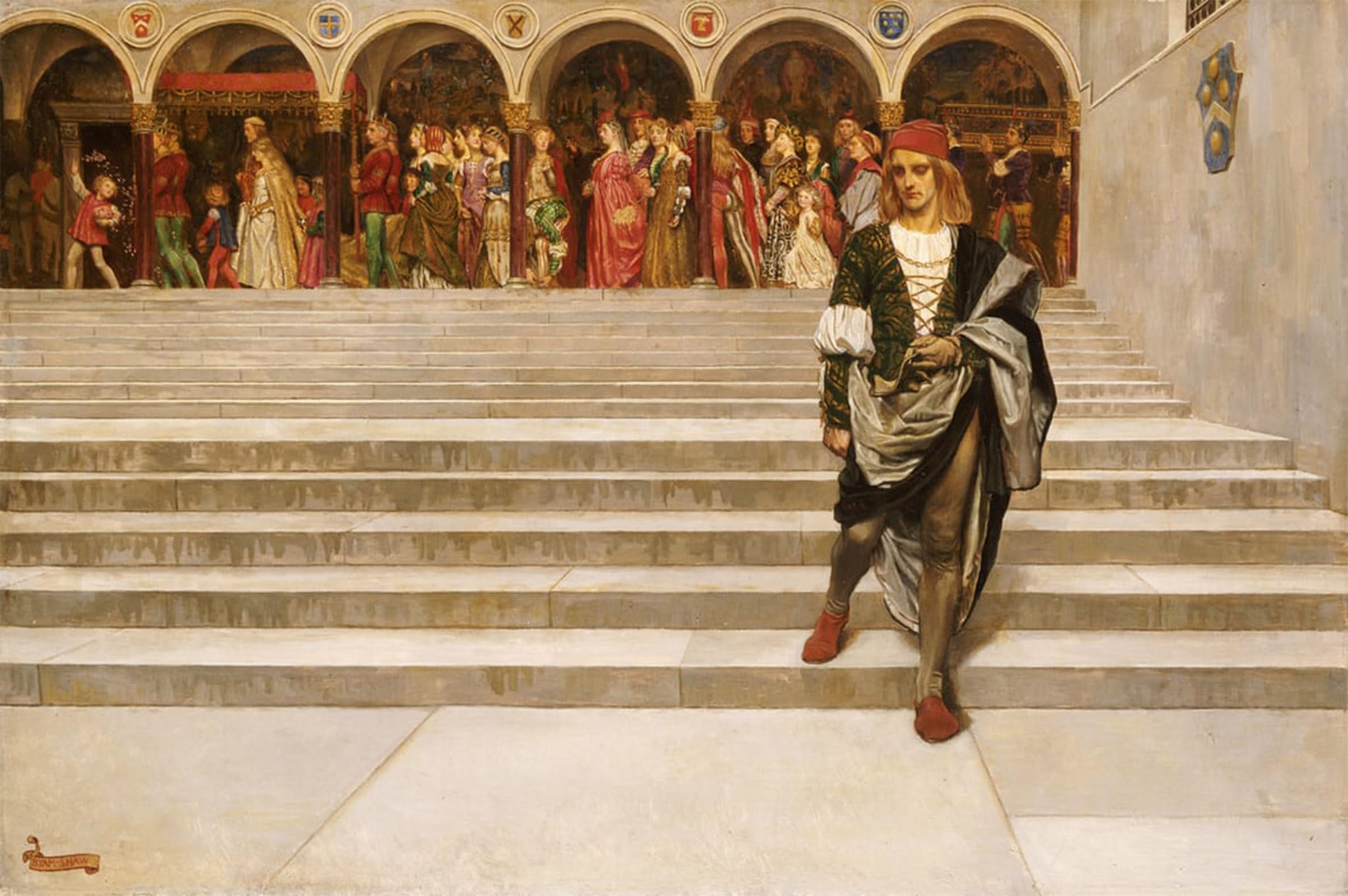 POSTERIIk Vintage Art Print Images Pictures Print This Is a Heart the Queen Leant on by Byam Liston Shaw Modern Colour Posters for Office Home Decor 60x90cm