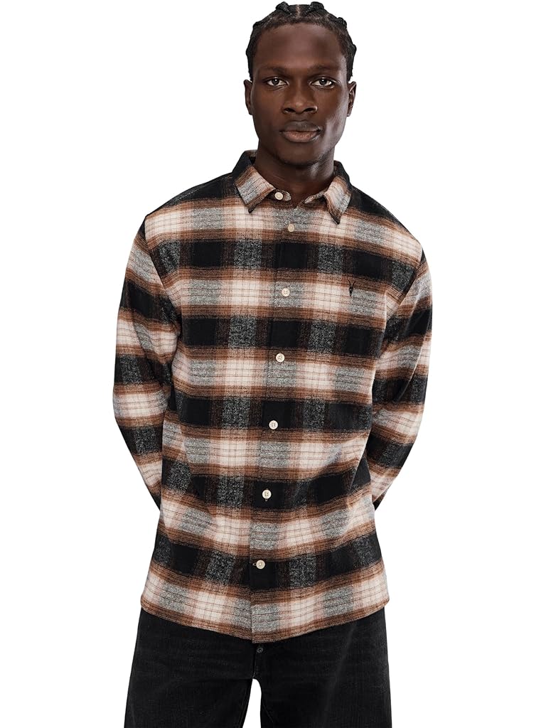Brown AllSaints Mercy Long Sleeve Shirt