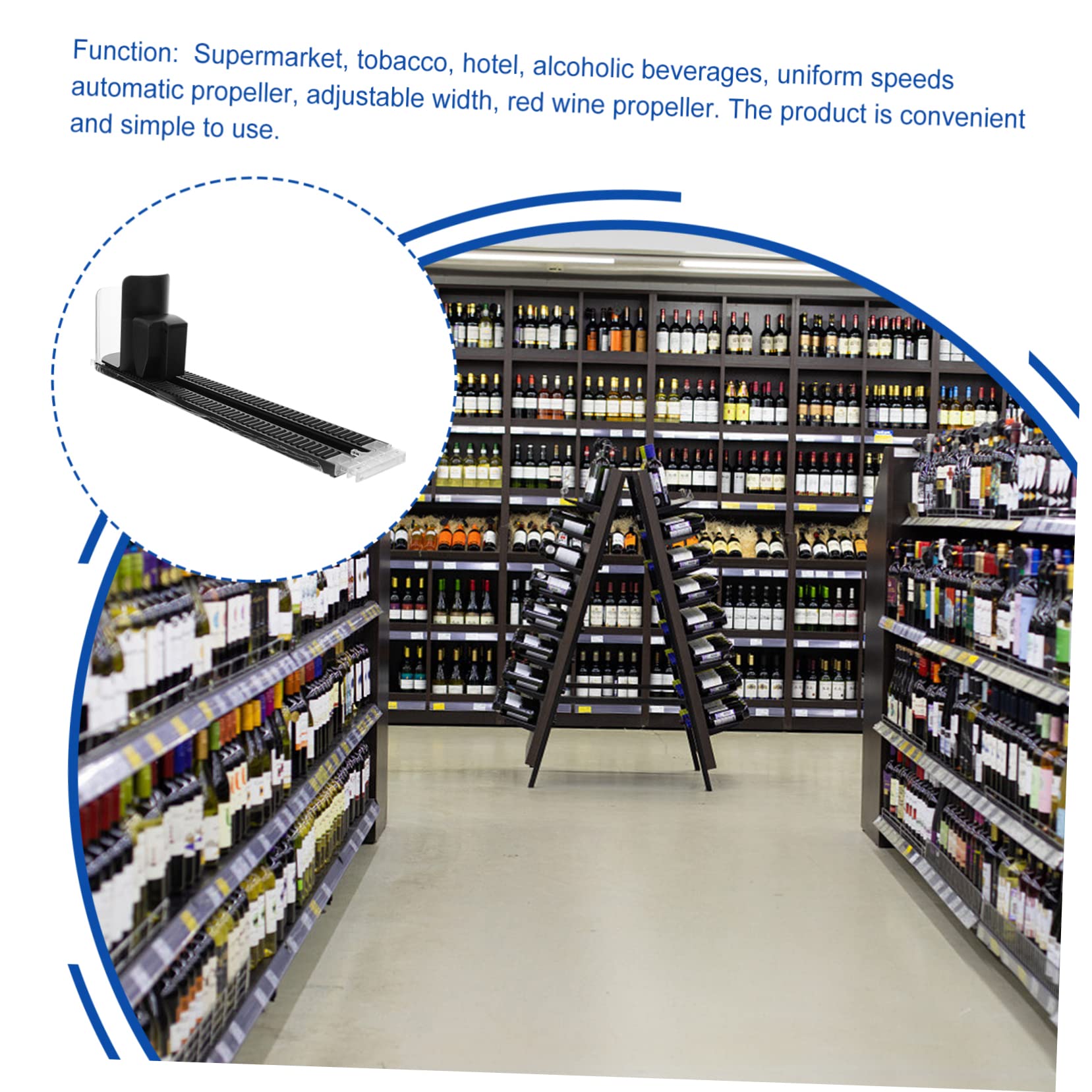 OKUMEYR Automatic Drink Pusher Machine Replenishment Tool for Supermarkets Efficient Beverage Organizer for Wine Juice and Spirits Smooth Design