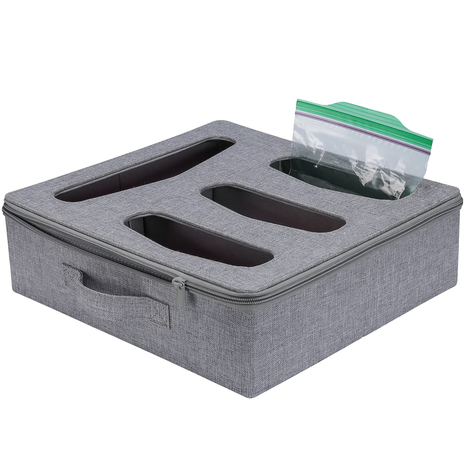 Puricon Ziplock Bag Storage Organizer for Drawer Kitchen Fabric Baggie