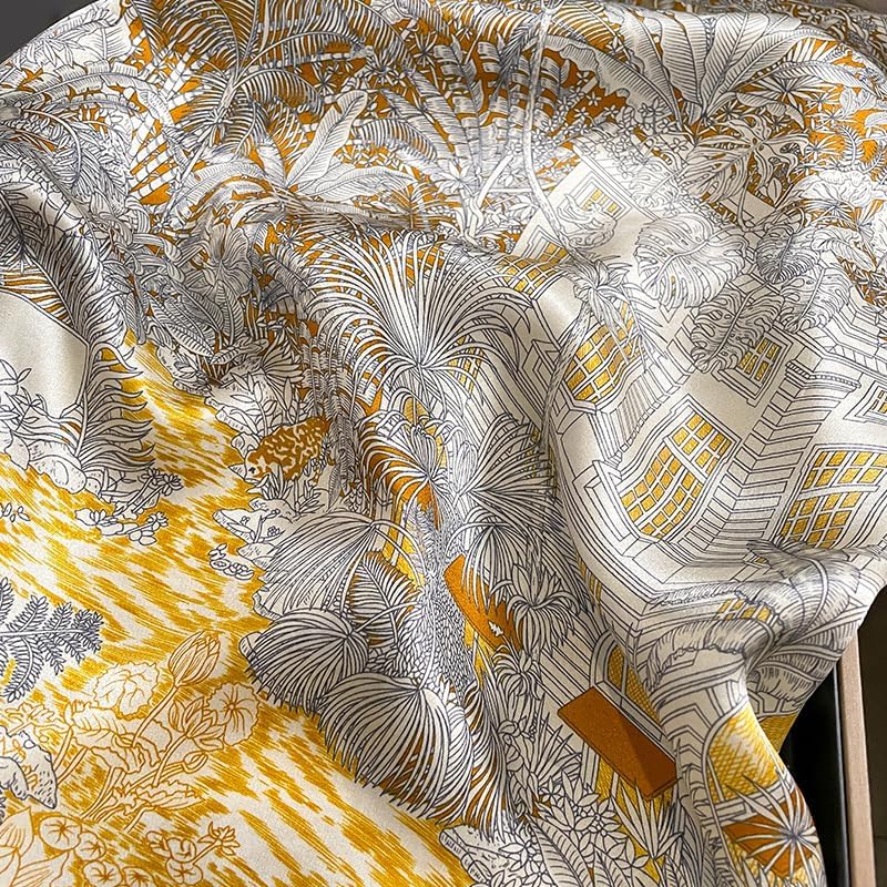 100% Pure Mulberry Silk Scarfs 26"x26" Square Scarf Women Neckerchief Headscarf hair scarf bandana Gift Packed - Image 4