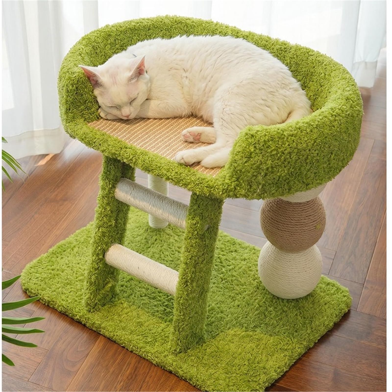 Spazioso Tiragraffi for gatti, tiragraffi for, 48 cm, con cuccia
