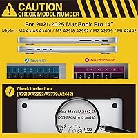 Vista 2 de IBENZER Hexpact Case For MacBook Pro 14 Inch 2025 2024 M4 M3 M2 M1 A3112 A3185 A3401 A2918 A2992 A2779 A2442 Pro/Max 2025-2021,HeavyDuty Protective