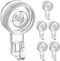 Vista 14 de LUXEAR Ganchos de succión de ducha, paquete de 2 ganchos de succión extraíbles y reutilizables, para ducha, impermeable, potente, ventosa, soporte