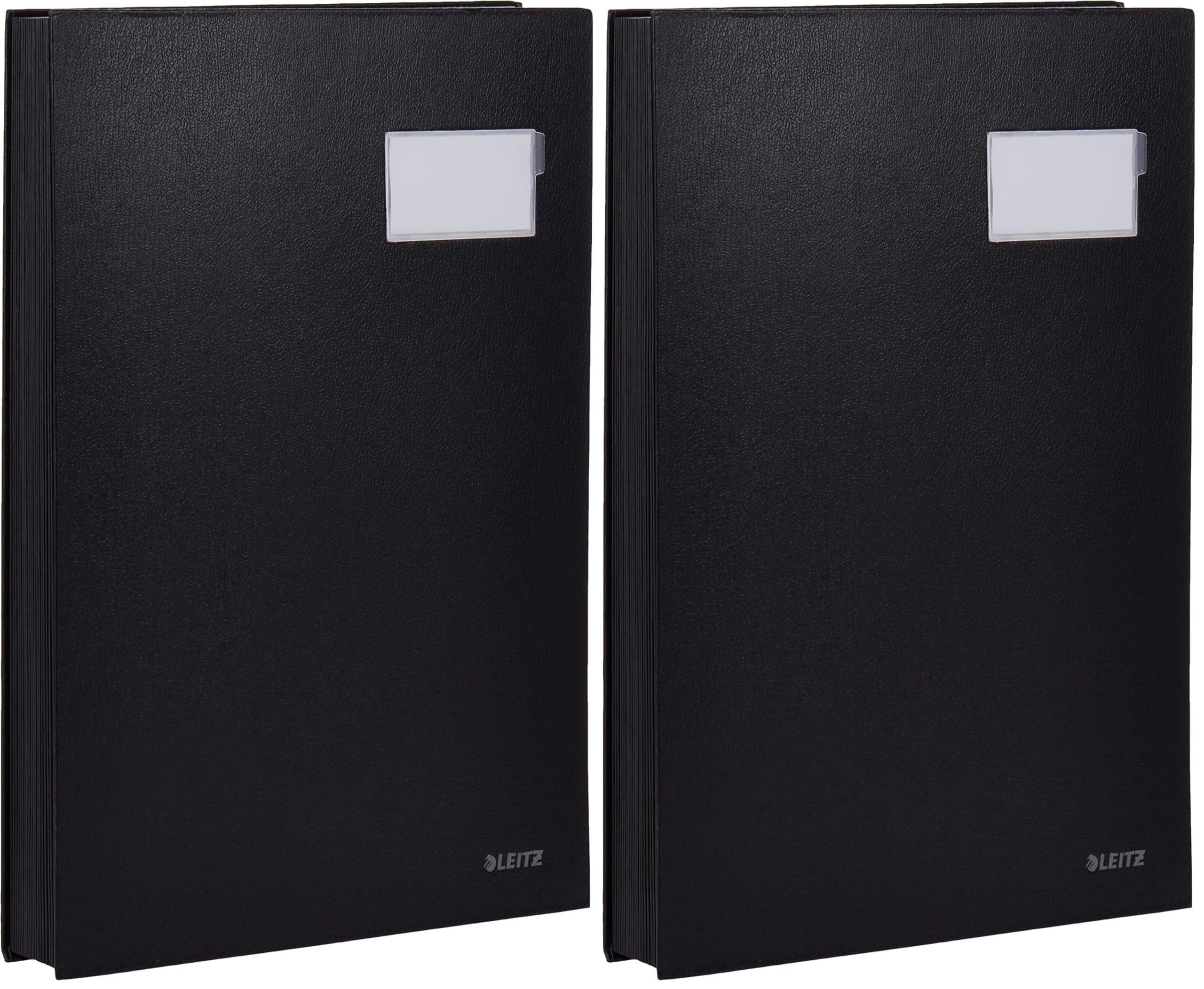 Leitz 57000195 Unterschriftsmappe (Polypropylen, A4, 20 Fächer) schwarz (Packung mit 2)