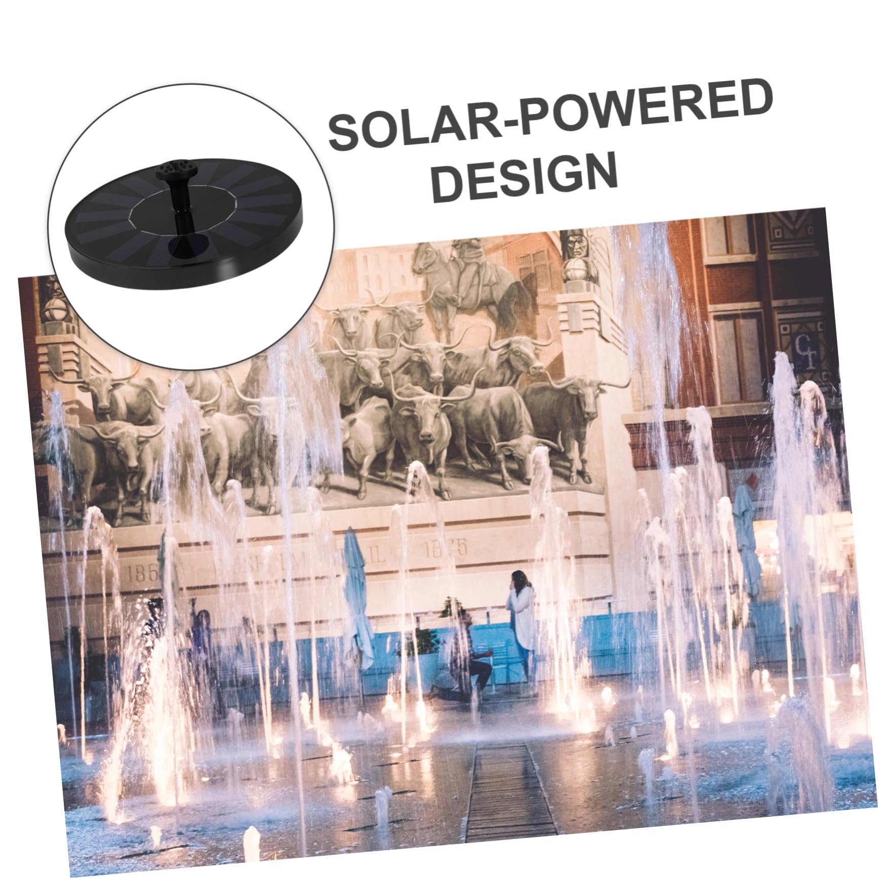 Bomba de Flotante Silicona 1.4w 7v Fuente Solar ABS Jardín Piscina