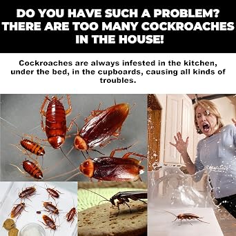 Cockroach Killer Bait Gel - Strong Attractant Eliminates Roaches & Nests, Long-Lasting Formula for Kitchen, Bathroom, Home