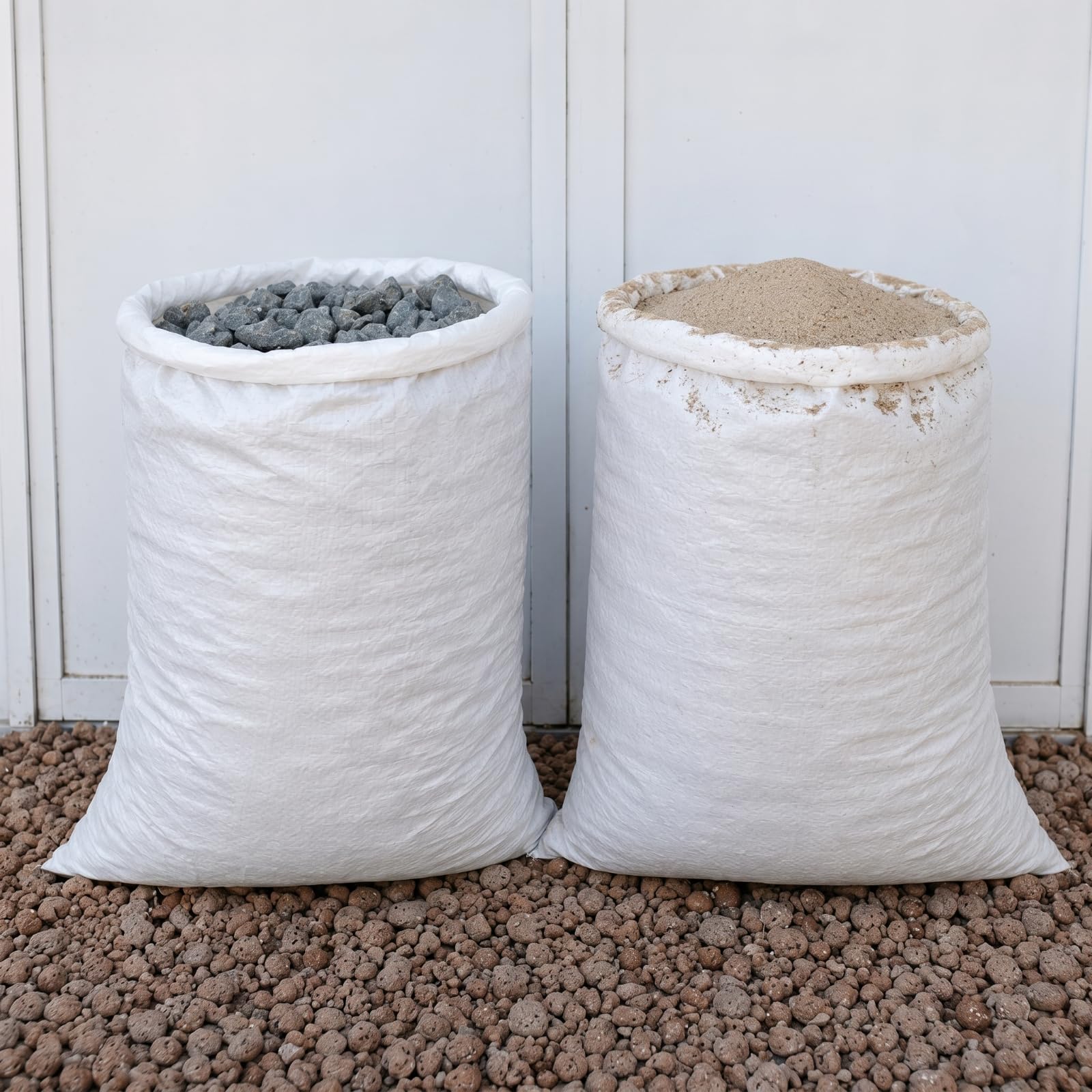 30 Sacs de Sable Anti-Inondation 46 x 70 cm Sac de Gravier Tissé Résistant Sacs à Déchets et 30 Cravates pour Stockage de Déchets de Jardin (Blanc)