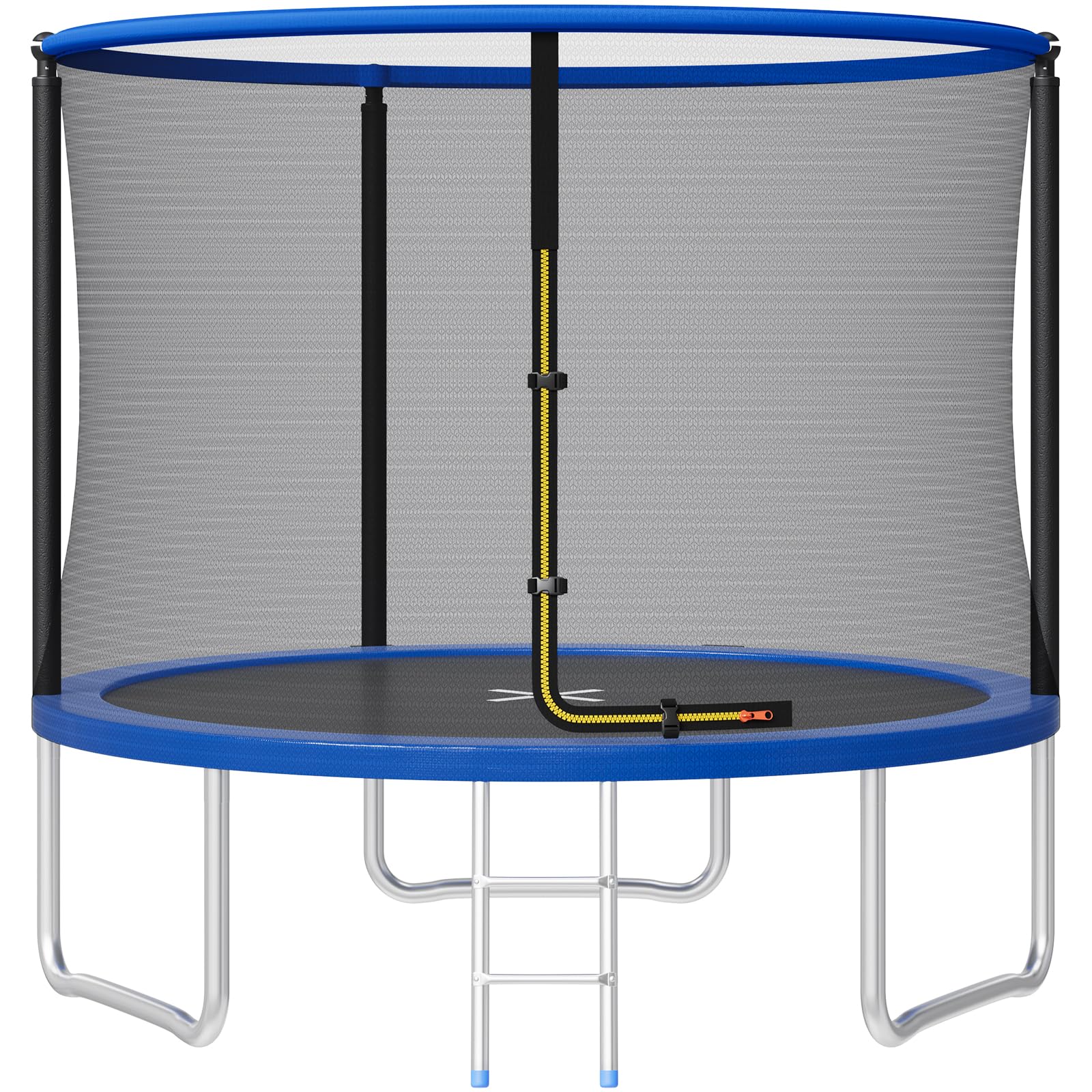 JUMMICO Trampolín para exteriores Ø 183/228/290/360 cm Kit completo con red de seguridad, escalera, funda protectora y accesorios de montaje,Azul 228cm