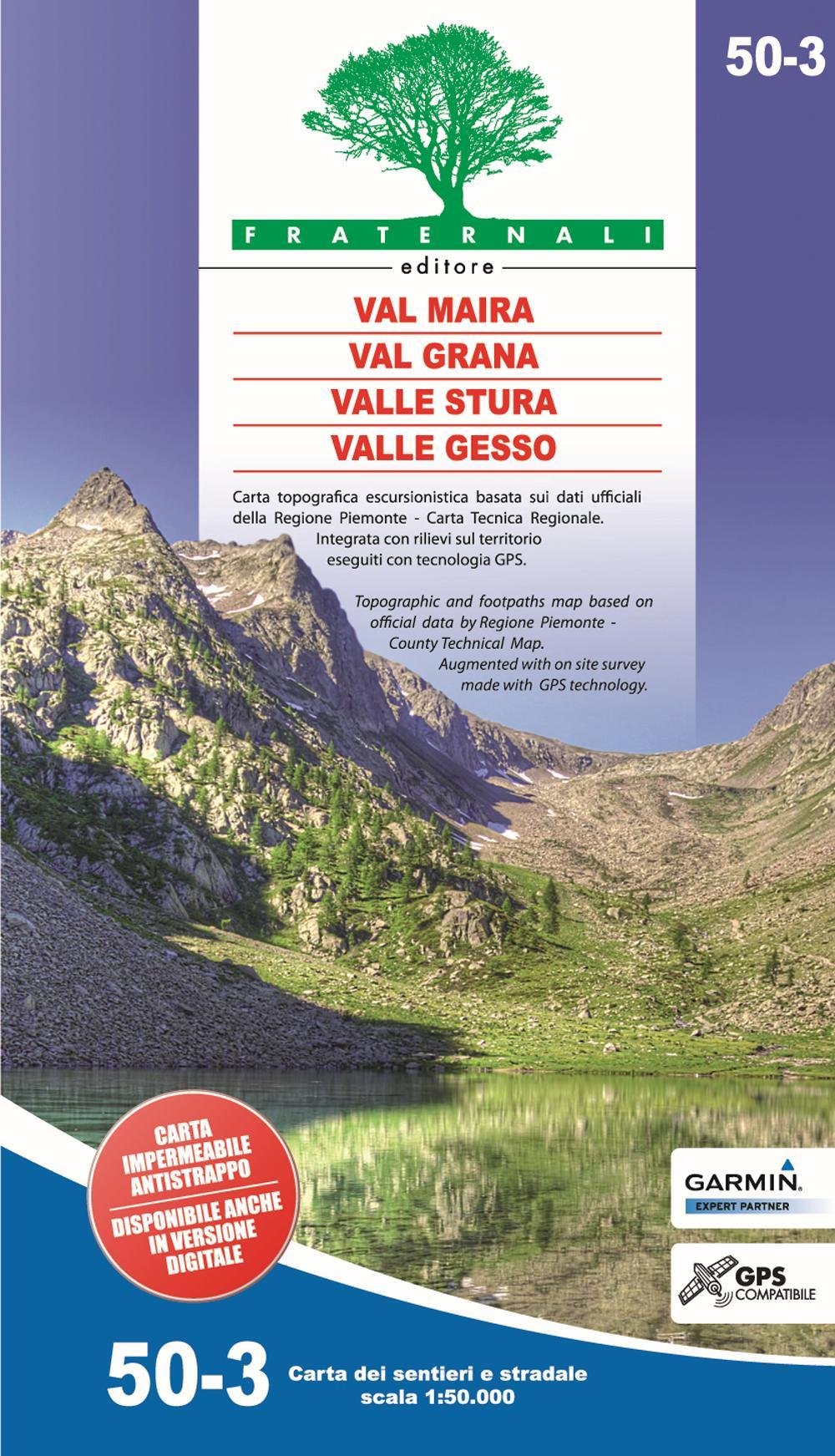 Val Maira - Val Grana - Valle Stura di Demonte - Valle Gesso: 50-3 (wandelkaart)