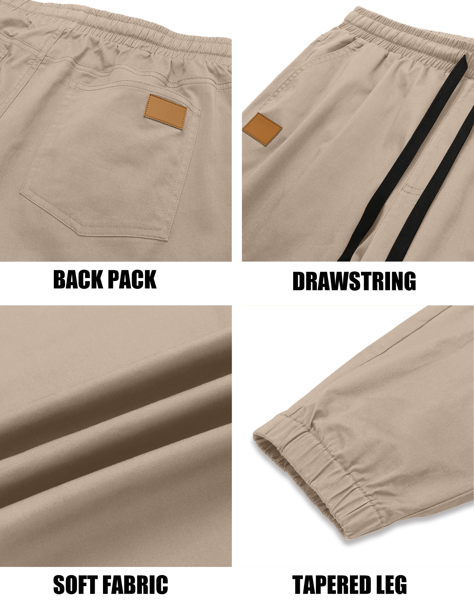 COOFANDY Pantaloni Casual Uomo Pantaloni Cargo Pantaloni da Jogging Pantaloni Lavoro con Tasche