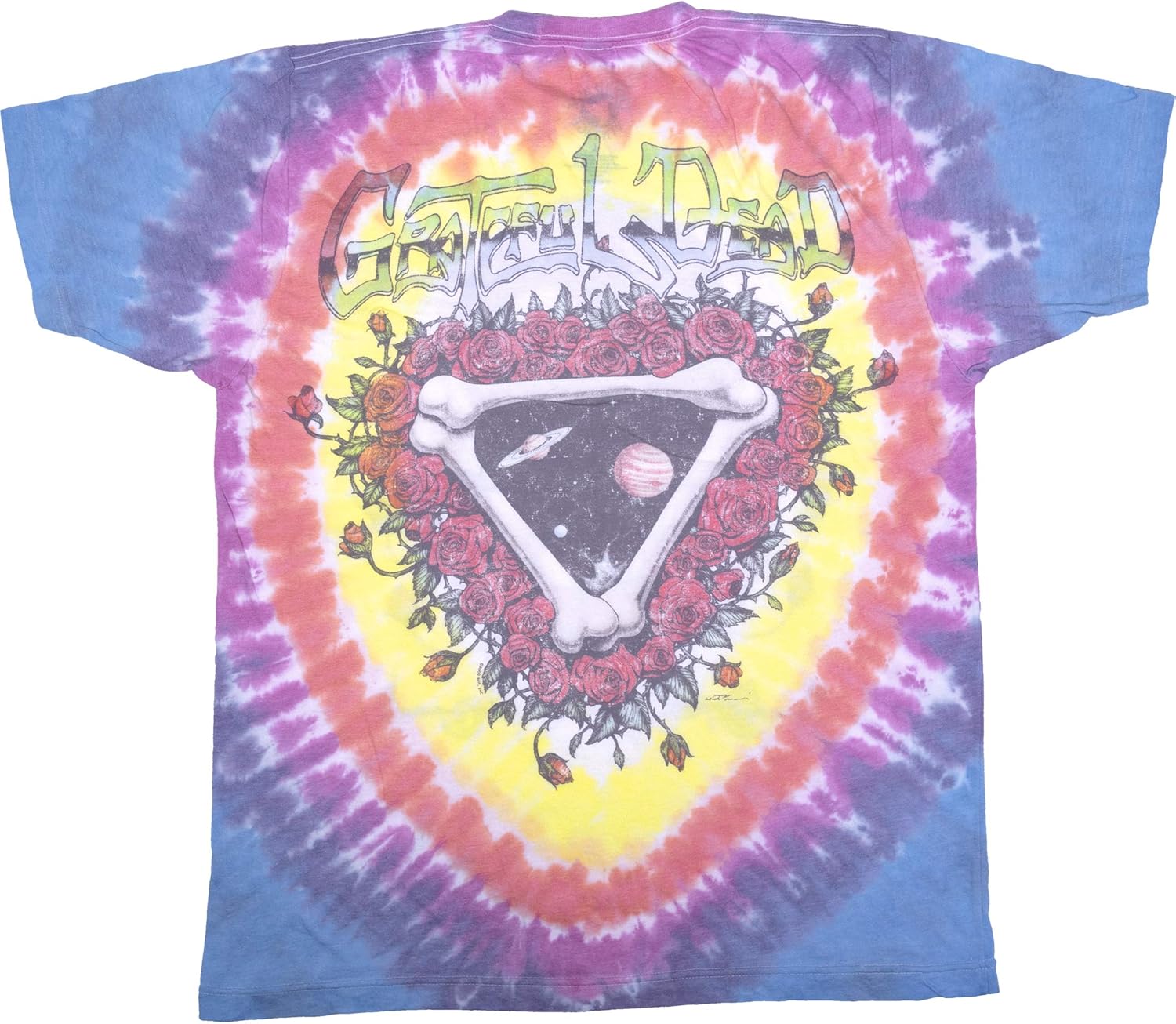 Liquid Blue Unisex Adult Grateful Dead Vintage Space Your Face Ss Tee