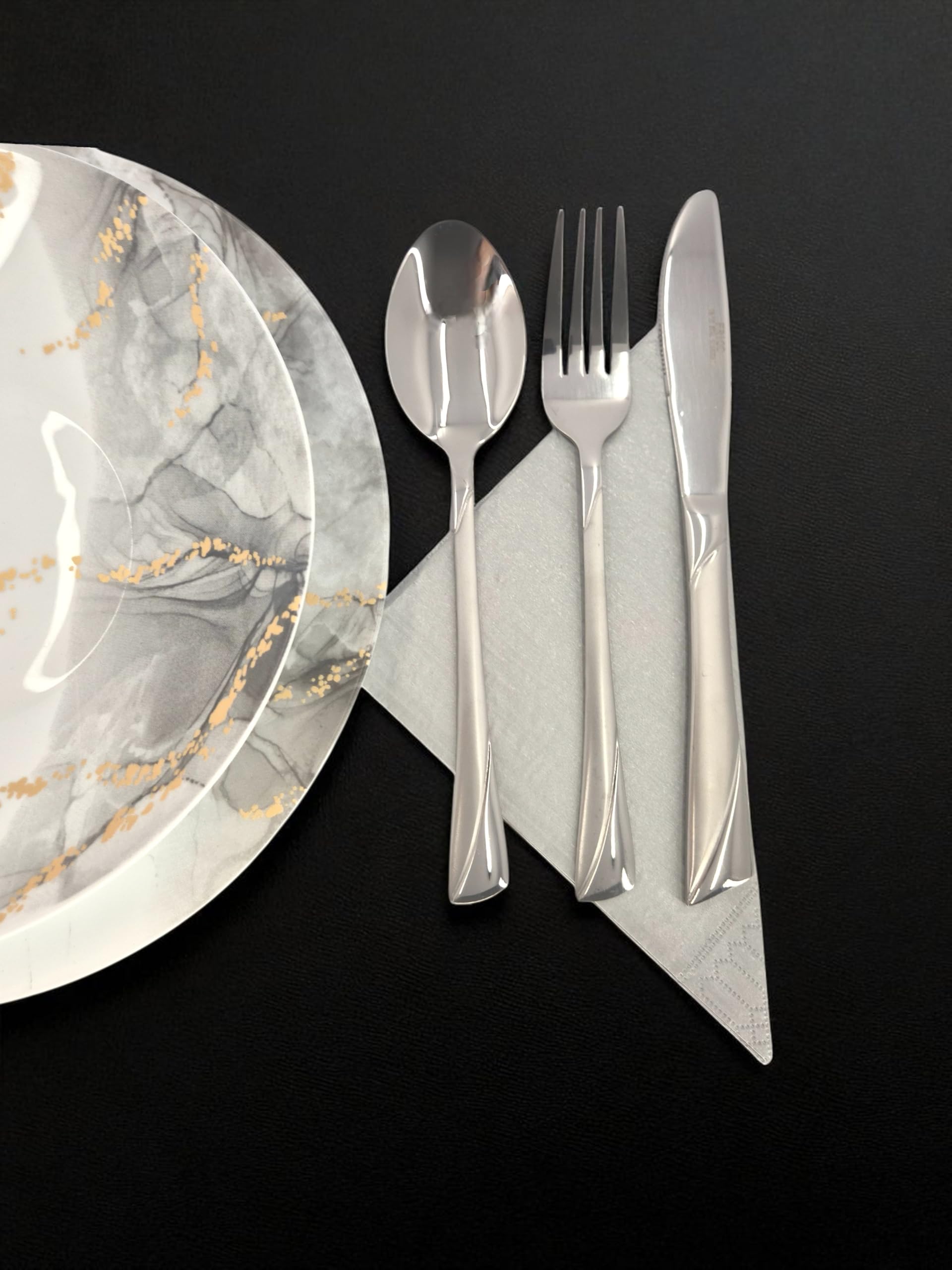 Posate in valigia, 72 pezzi, 12 persone, acciaio inossidabile, forchetta, cucchiaio, coltello 22322D SATIN