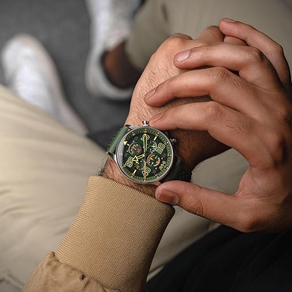 AVI-8 Men's 42mm Hawker Typhoon Coningham Chronograph D-Day 80 Limited Edition Watch with Leather Strap AV-4093