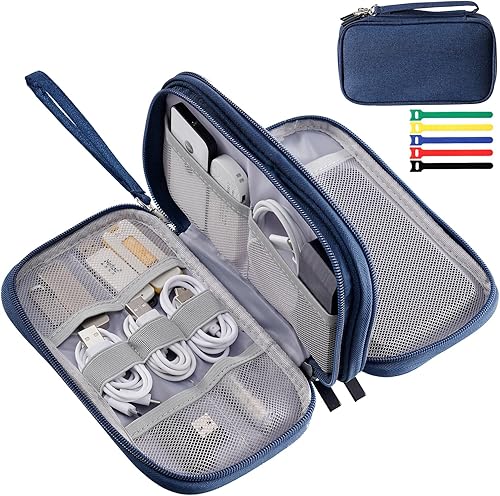 OrgaWise Electronic Organizer Small Electronic Accessories Travel Waterproof Cable Pouch for USB, Charger, Hard Drive, Earphone, Fits Travel, Home