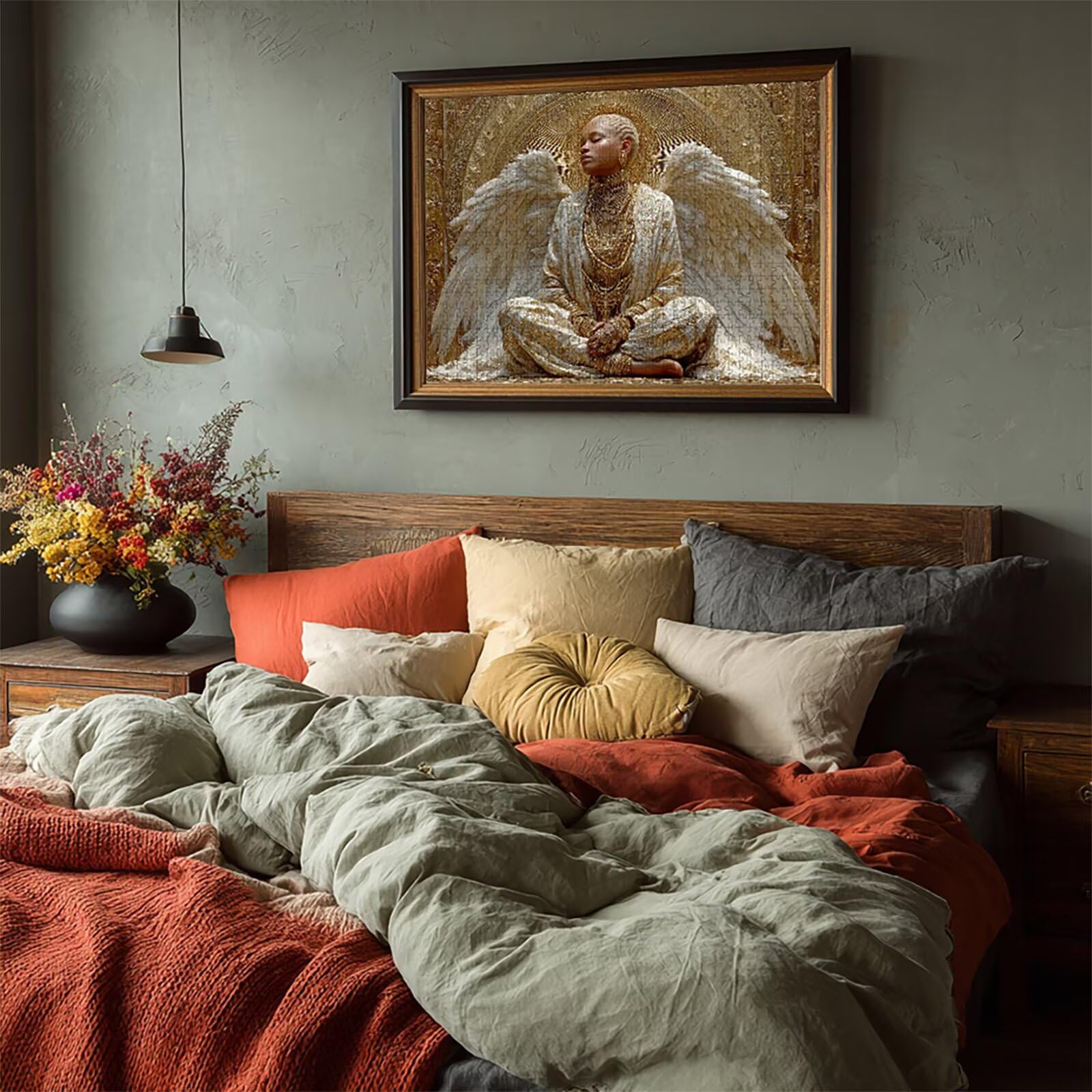 Puzzle Arte con Scatola Donna, Ala Puzzle Legno 4000 Pezzi Adulti 141x87cm, DIY Classici Gioco, Attività di Intrattenimento ad Alta Difficoltà, Jigsaw Per Tutta La Famiglia, Regalo Donna, X-7849