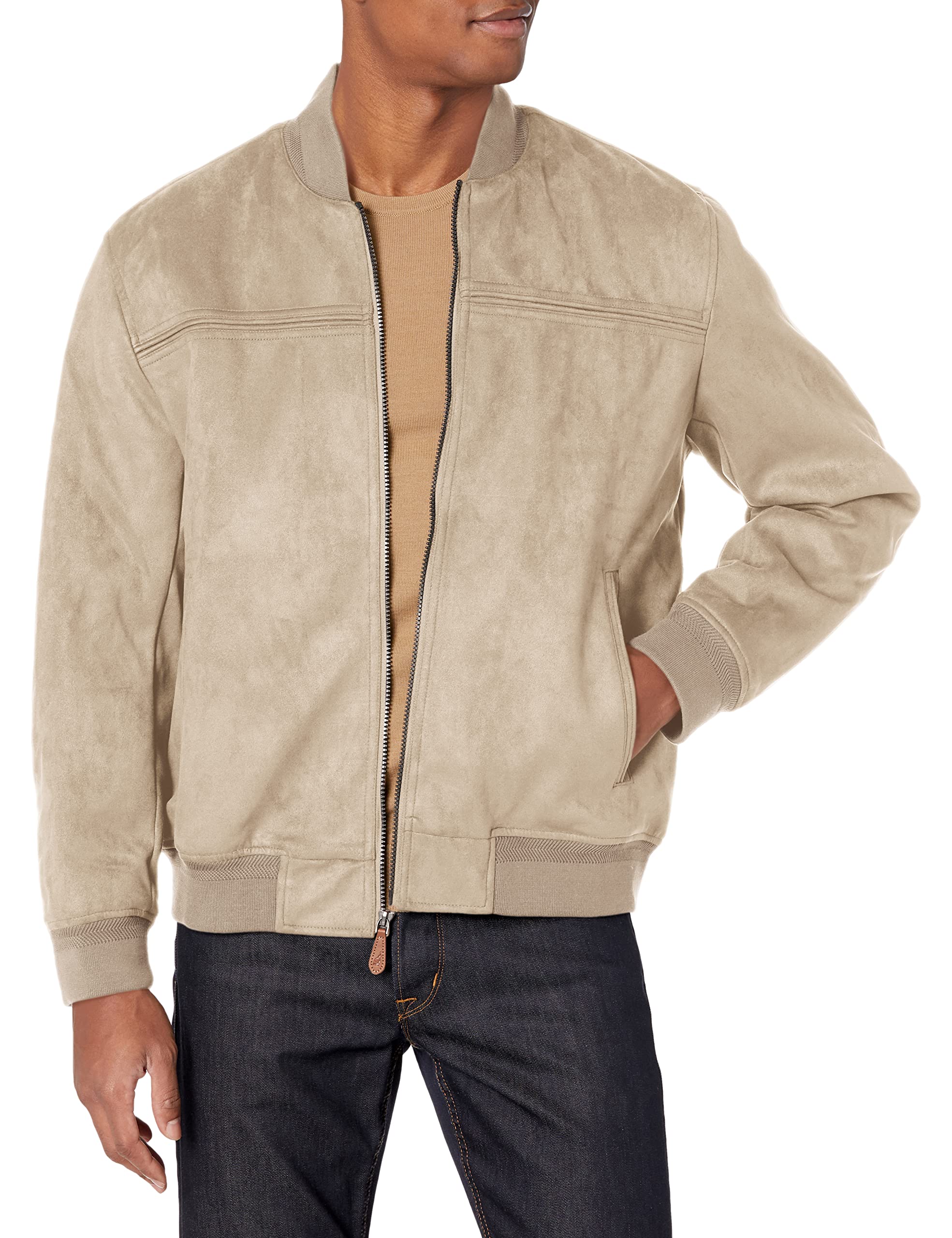 LONDON FOG Men's Microsuede Bomber