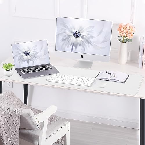 Miniatura 7 de Protector de escritorio de cuero, tapete de escritorio grande con corcho natural y piel sintética, alfombrilla para mouse, alfombrilla de escritorio