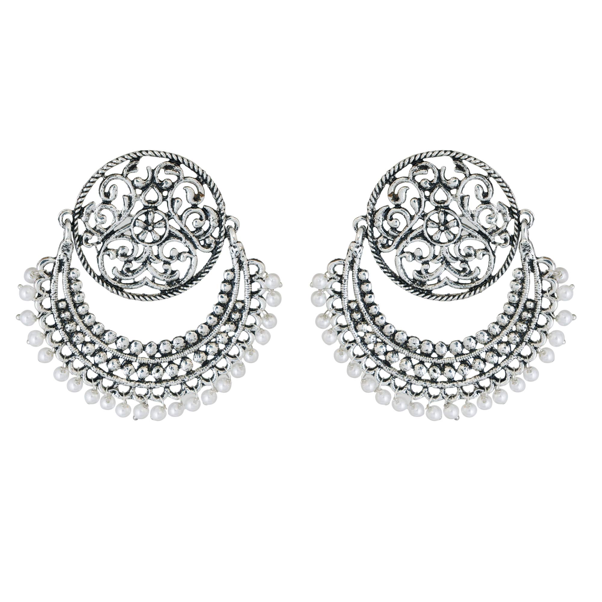 Shreyadzines Oxidized Silver Jhumkas Jhumka Jhumki Celebrity Choice Wedding Traditional Earrings Jewelry for Women (Style2) (B08PZCP7QB) Amazon Price History, Amazon Price Tracker