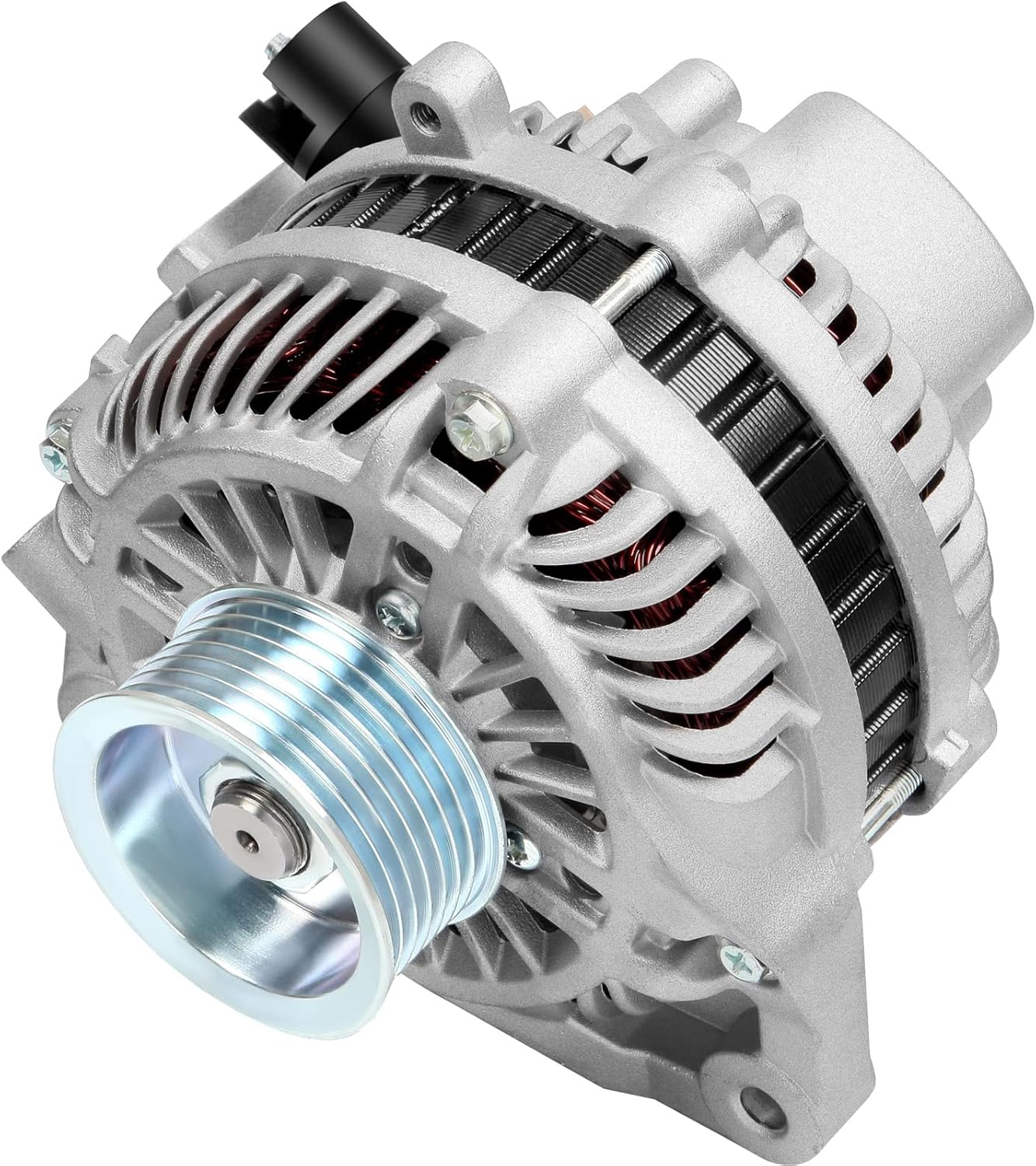 SCITOO Alternator 11176N Fits 2006-2011 for Honda for Civic L4 1.8L 1799cc R18A1 80Amp IR IF 12V CW 7-Groove Pulley 31100RNAA01 301981RI CA1981IR A2TC1391 New Alternator 11176 Alternator 80A