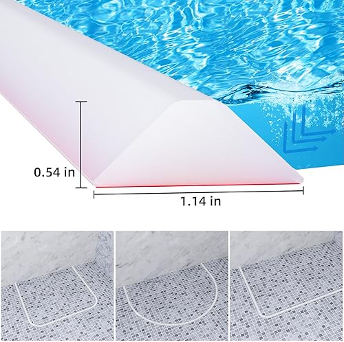 Miniatura 9 de Duzzy Presa de agua plegable de ducha de 39 pulgadas, barrera de tapón de agua y sistema de retención que mantiene el agua dentro del umbral,