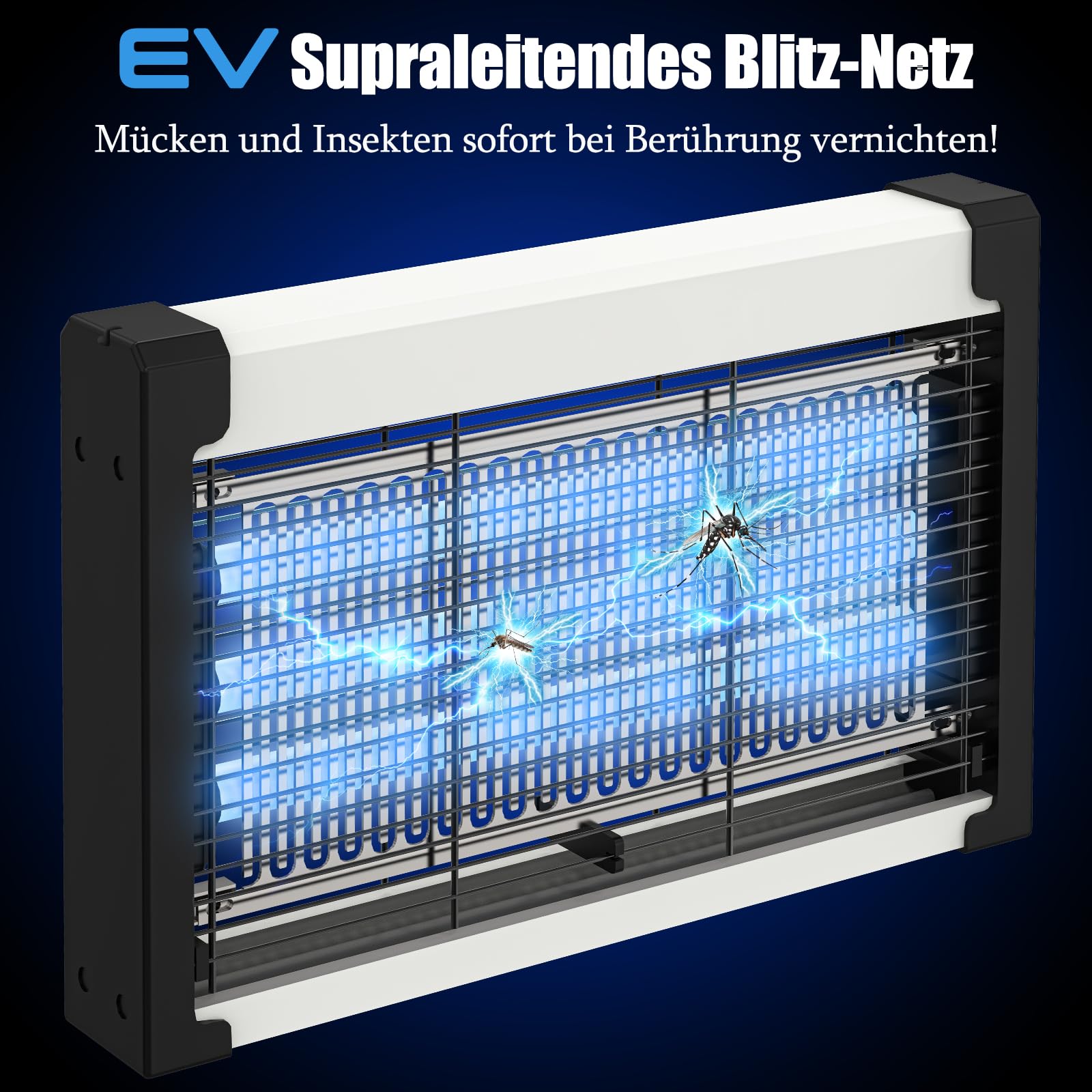 Insektenvernichter Elektrisch,4200V Mückenlampe wandmontage,mit 3 UVA LED,Elektrische Fliegenfalle, Mückenvernichter, Anti Mücken Lampe, Fliegenfänger Insektenfalle Innen