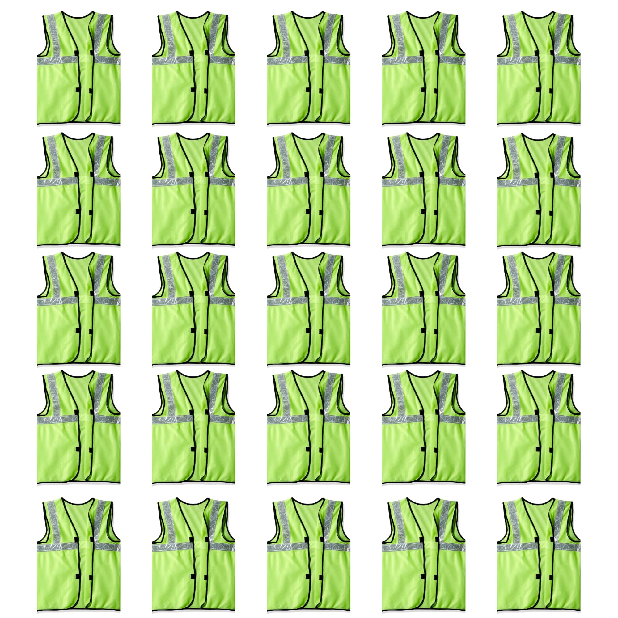 QADAR High Visibility Reflective Safety Jacket - Front & Back Reflectors(2 Inch), Perfect for Industrial Workers, Engineers, & Bicycle Riders, Lightweight Radium Jacket (Green, 25 Nos) (B0B317JQ6V) Amazon Price History, Amazon Price Tracker