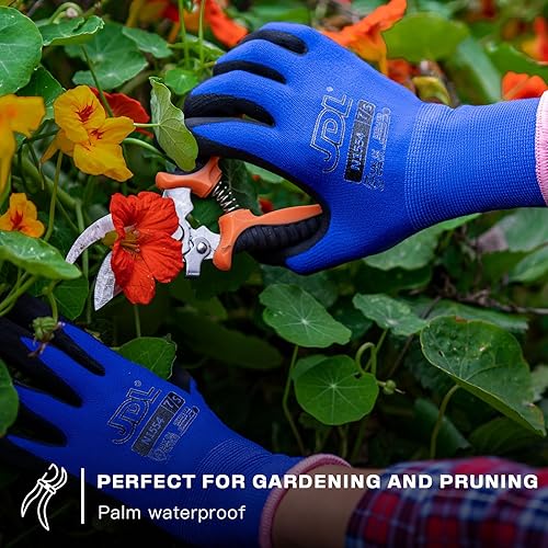 Miniatura 7 de JDL Work Gloves with Micro Foam Nitrile Coated, Touch Screen Compatible,US Patent Seamless Knit Nylon Safety Gloves
