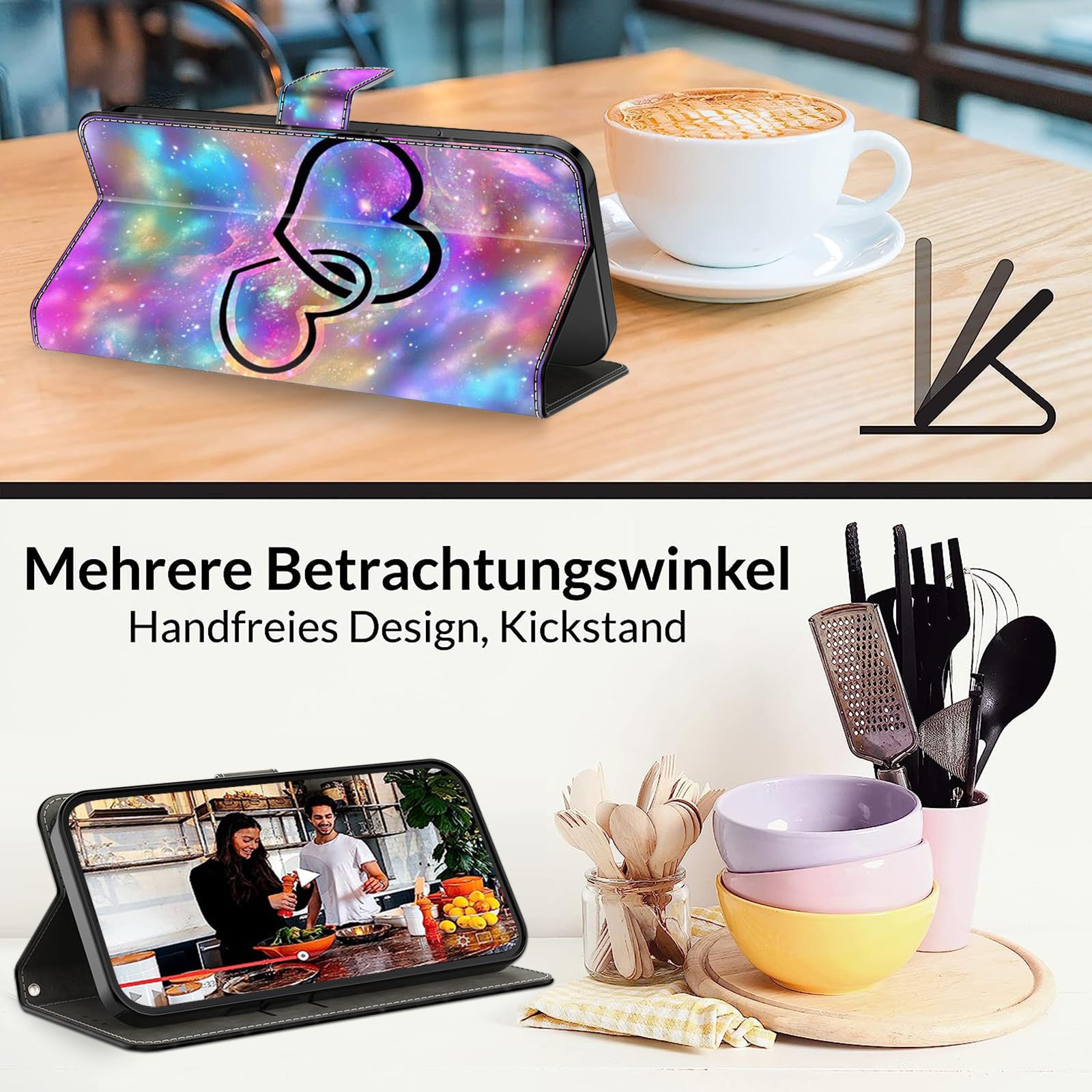 Wallet Handyhülle Für Xiaomi Redmi Note 14 4G – Flip-Case Mit Kartenfächern & Standfunktion – Design: Wolf