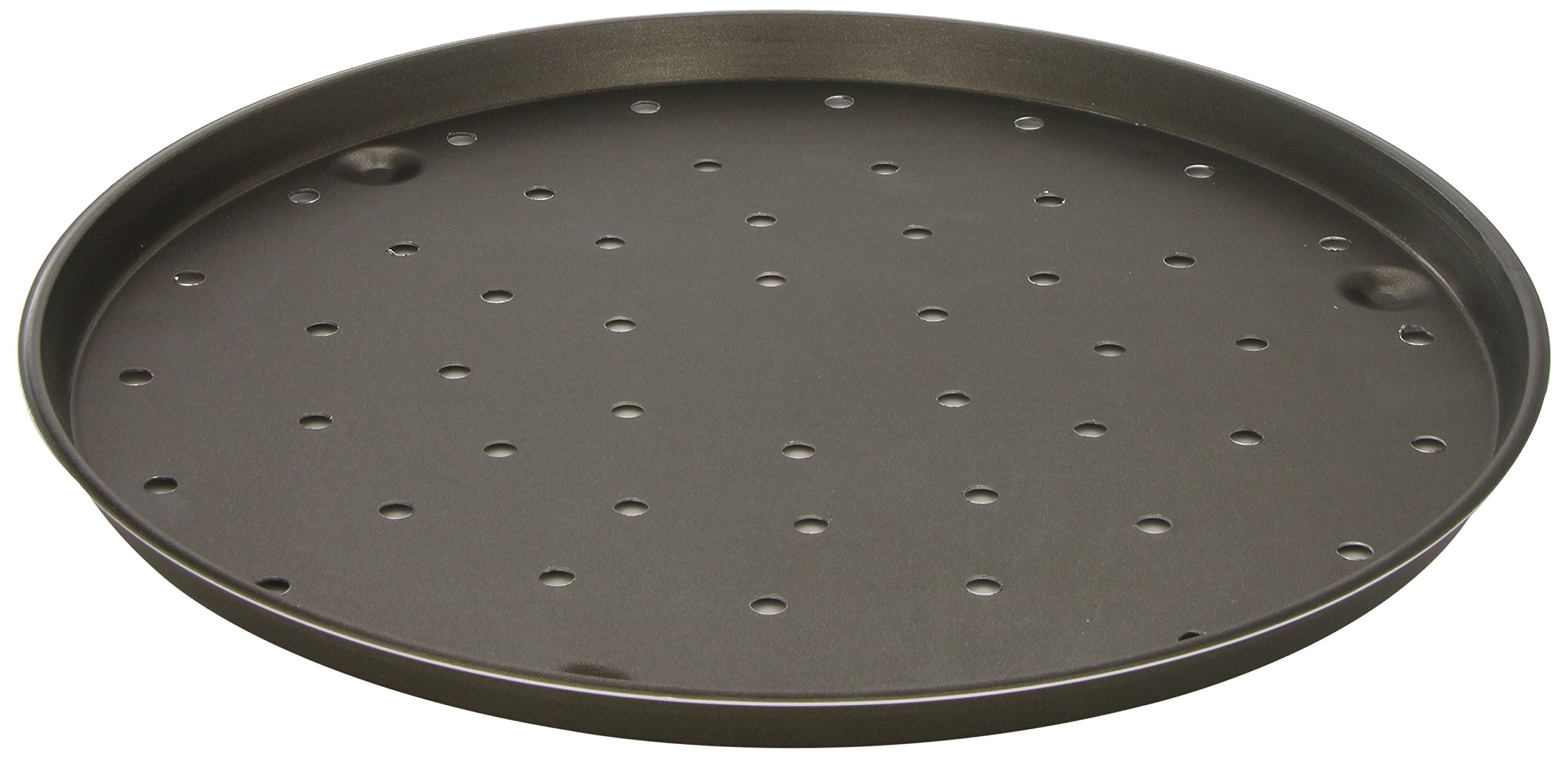 Lacor Perforated Pizza Pan, Aluminium, Black, 36 cm