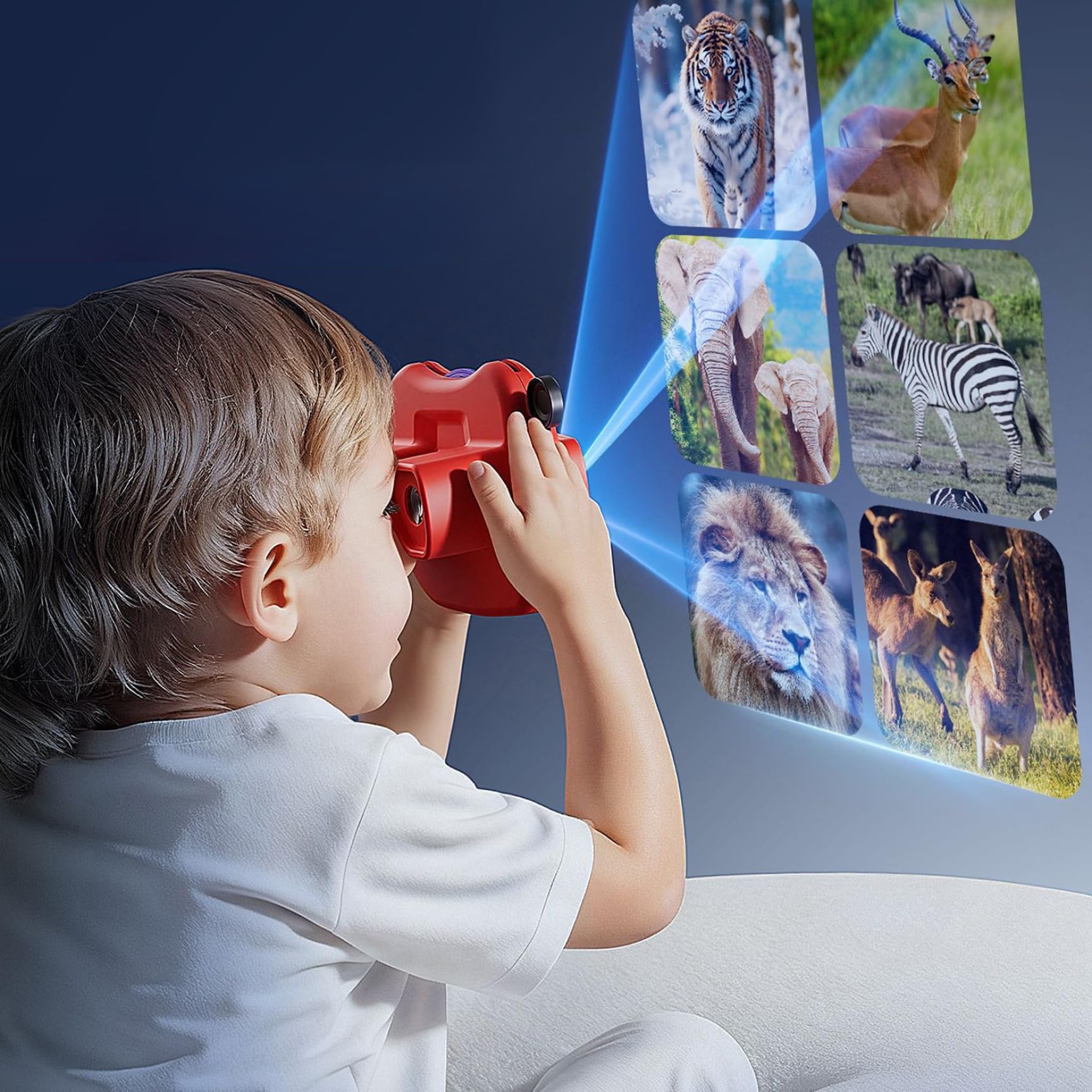 Kaléidoscopes éducatifs Amusants pour Enfants, visionneuse 3D, avec 6 Rouleaux, Jouet Naturel sans Danger pour Les Yeux