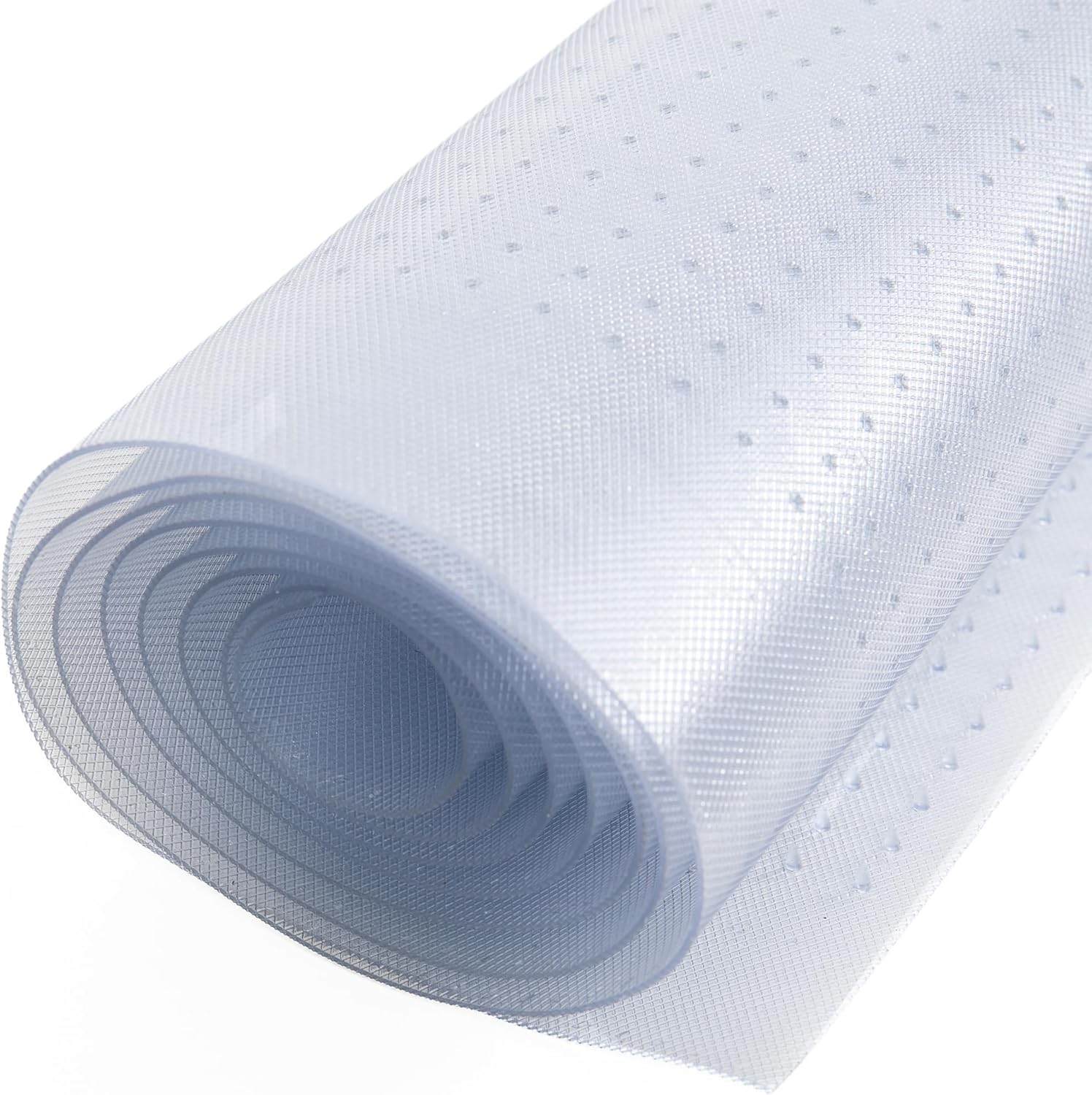 Resilia Industrial Deep Pile Carpet Runner - Crosshatch Pattern Non Slip Carpet & Rug Protector Mat, Waterproof Clear Plastic Vinyl Floor Covering, 30 Inches Wide x 25 Feet Long