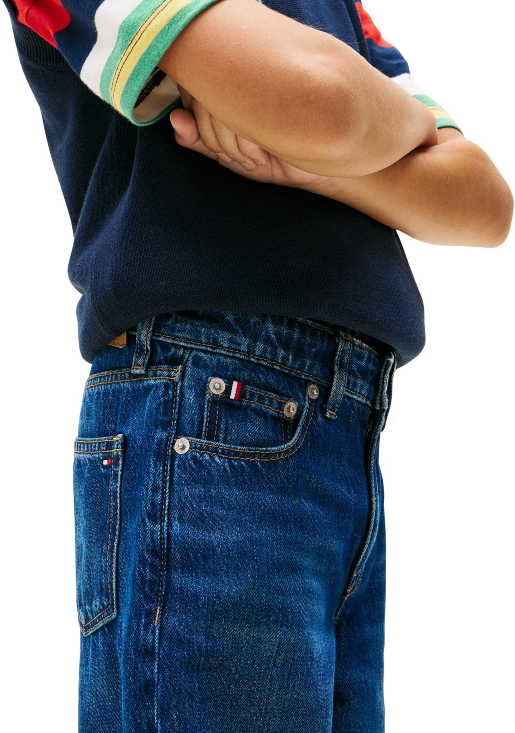 Tommy Hilfiger - Barrel Dark Blue Jeans Kb0kb10400, Jeans Bambini e Ragazzi